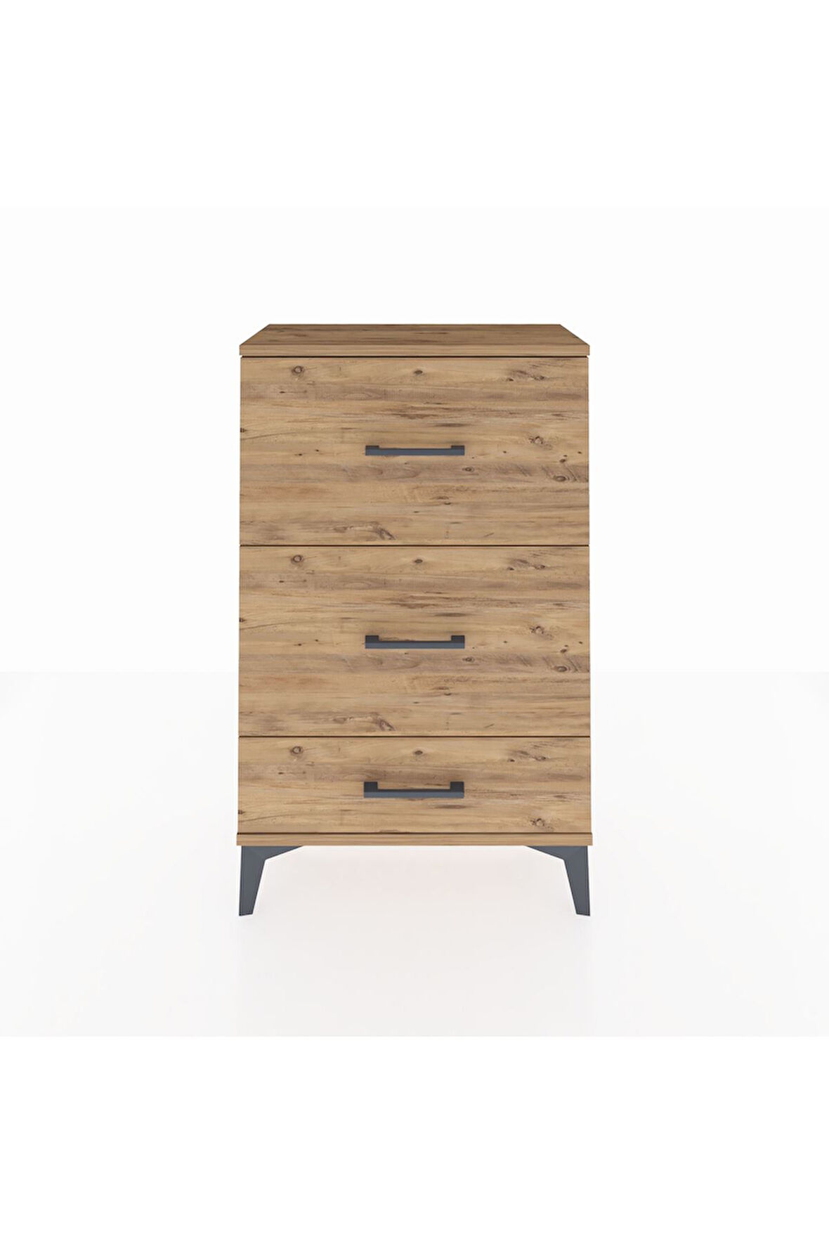 Arges Komodin 3 Çekmeceli 60x30x96 Çam-Çam