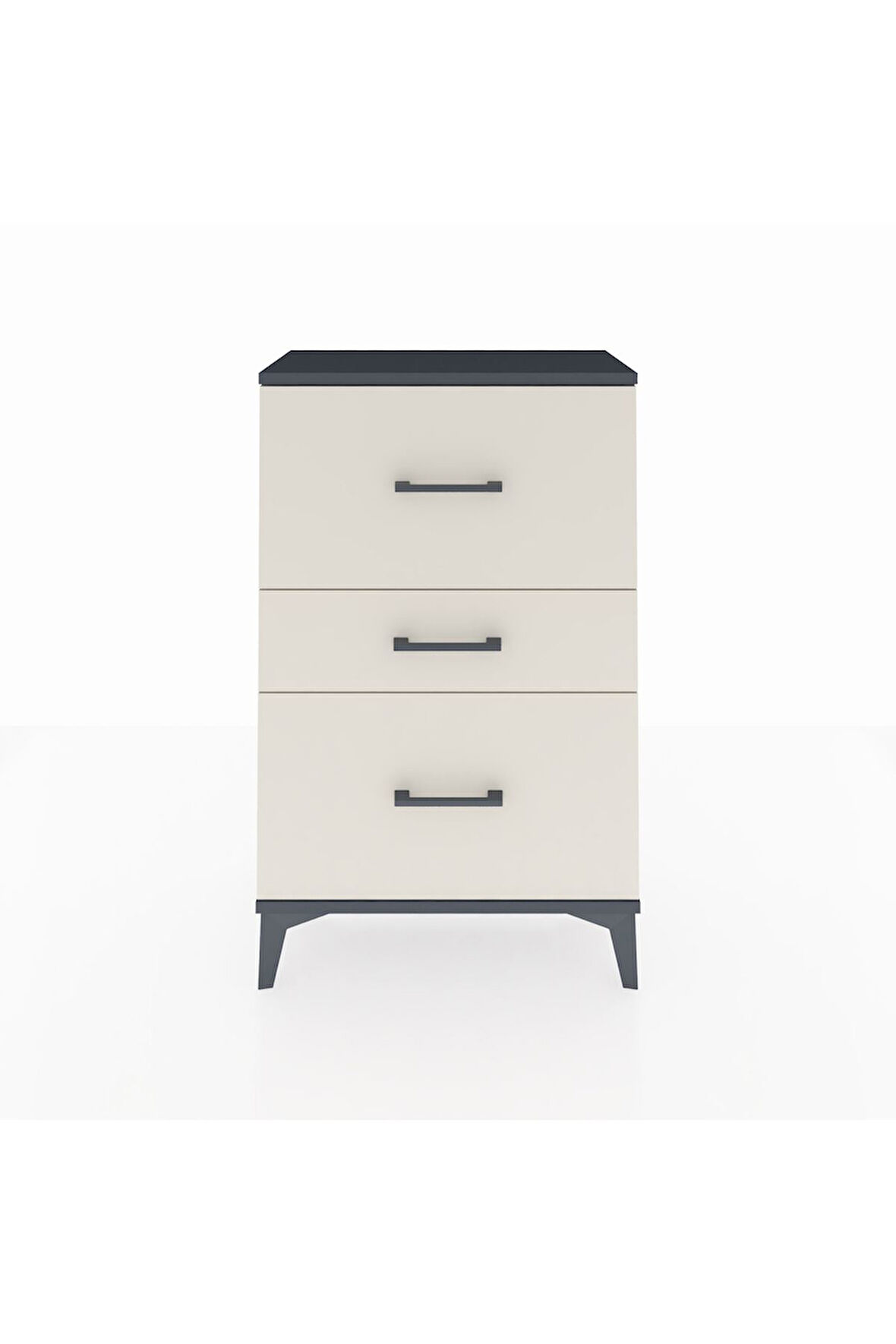 Arges Komodin 3 Çekmeceli 60x30x96 Antrasit-Aytaşı