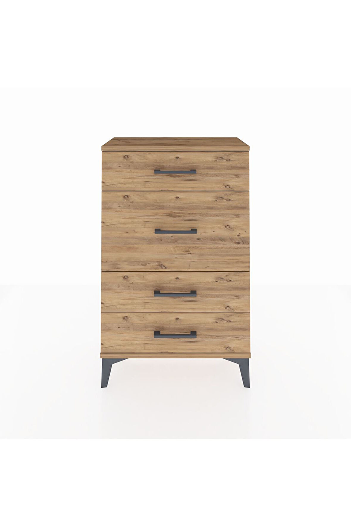 Arges Komodin 4 Çekmeceli 60x30x96 Çam-Çam