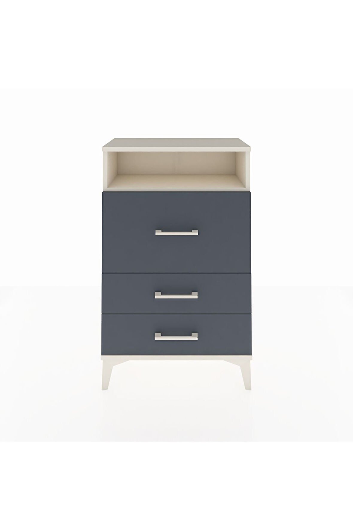 Arges Komodin Tek Raflı 3 Çekmeceli 60x30x96 Aytaşı-Antrasit