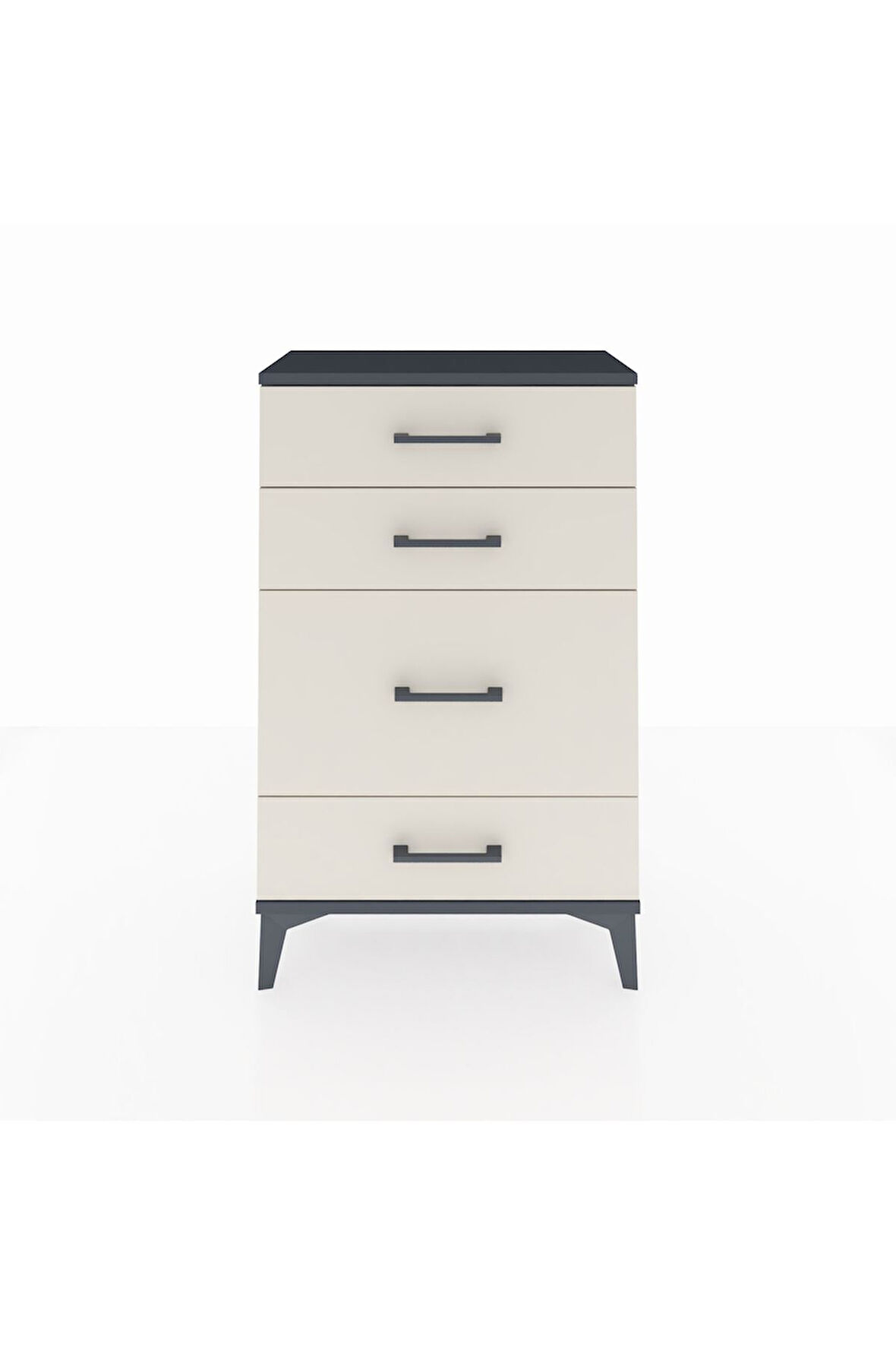 Arges Komodin 4 Çekmeceli 60x30x96 Antrasit-Aytaşı