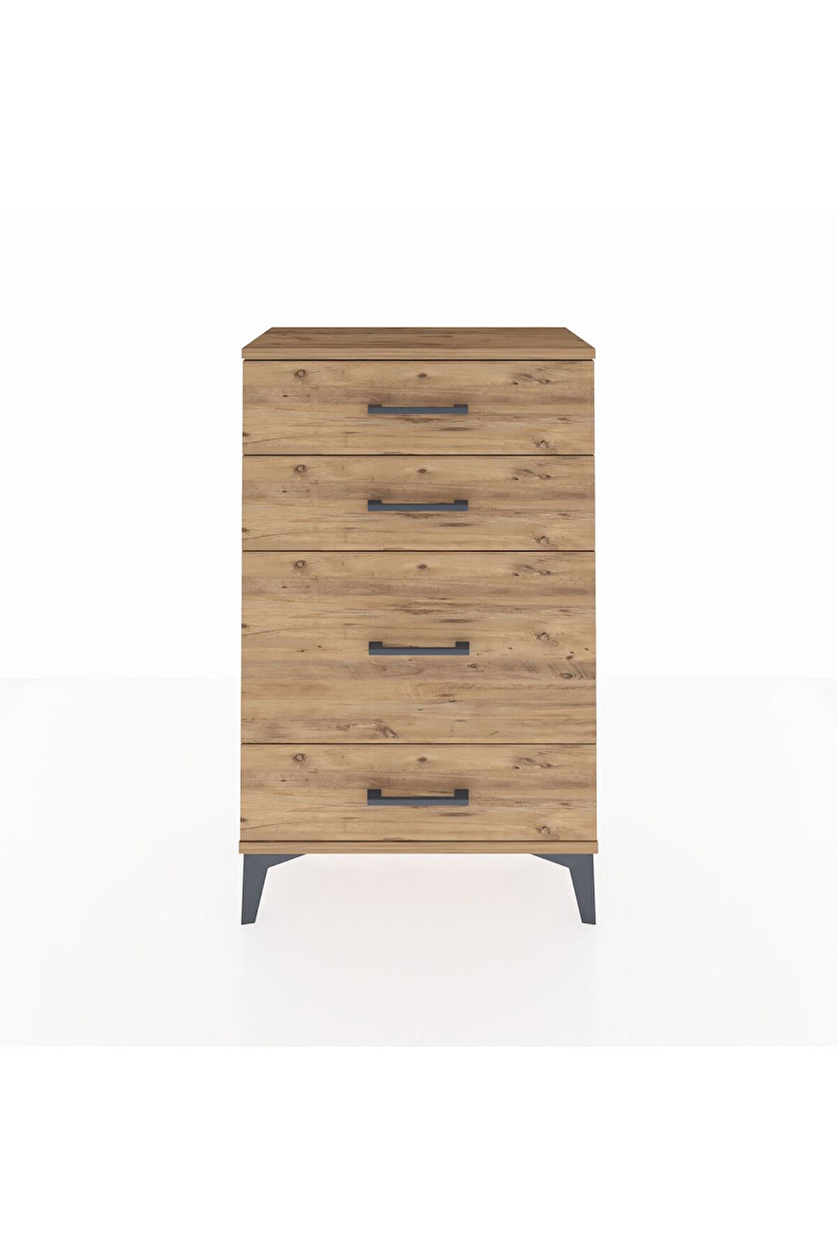 Arges Komodin 4 Çekmeceli 60x30x96 Çam-Çam