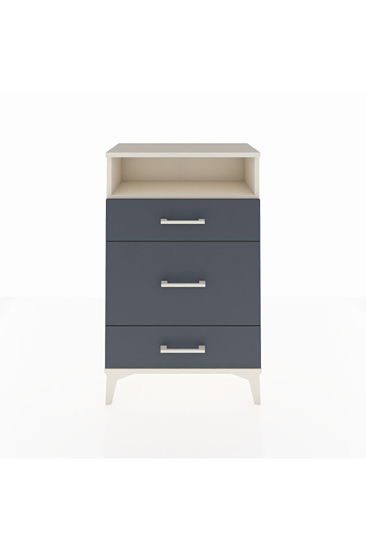 Arges Komodin Tek Raflı 3 Çekmeceli 60x30x96 Aytaşı-Antrasit