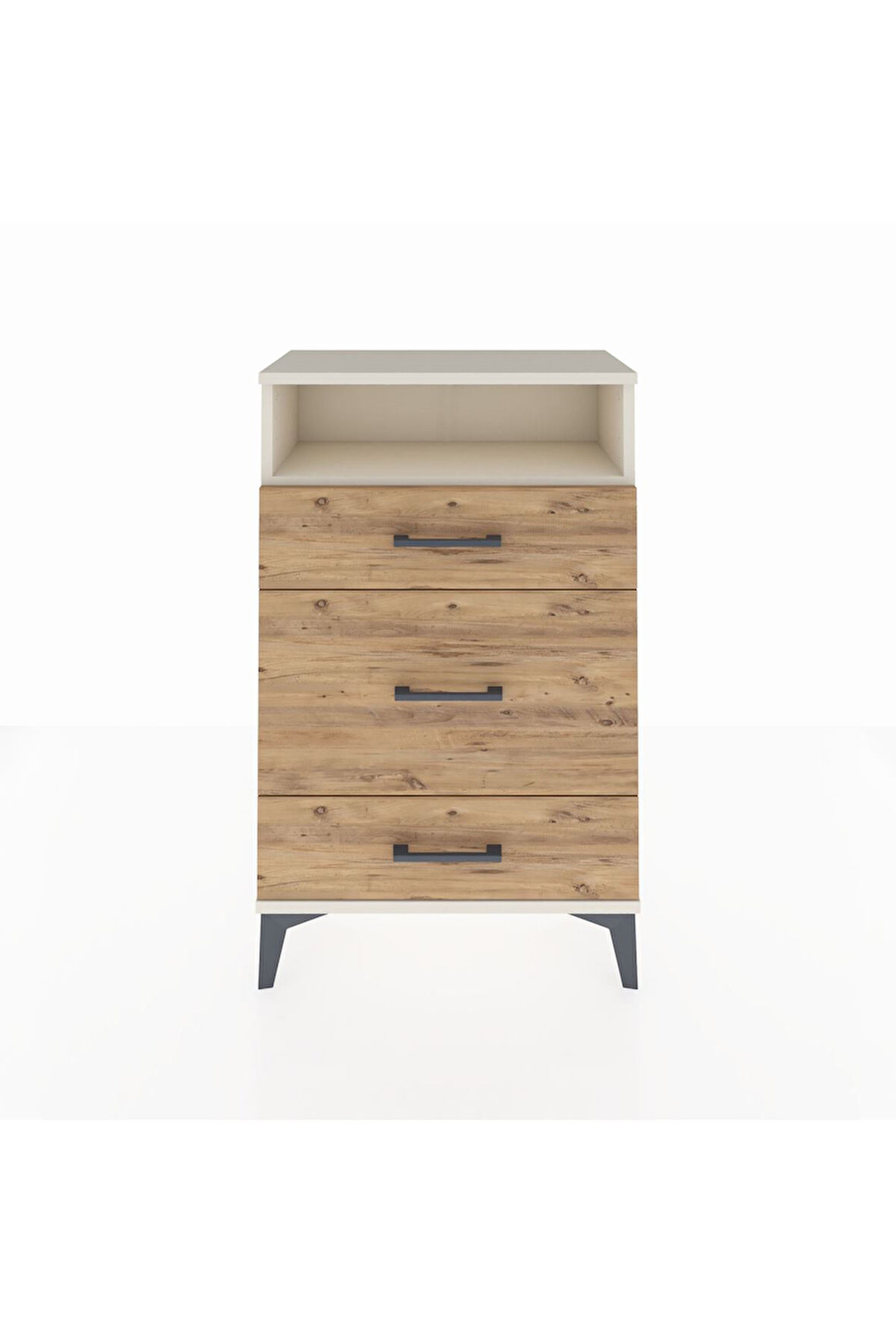 Arges Komodin Tek Raflı 3 Çekmeceli 60x30x96 Aytaşı-Çam