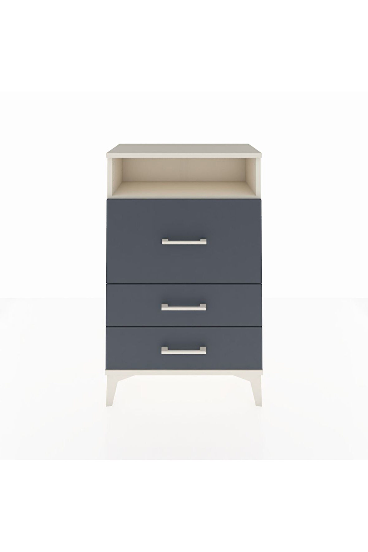 Arges Komodin Tek Raflı 3 Çekmeceli 60x30x96 Aytaşı-Antrasit