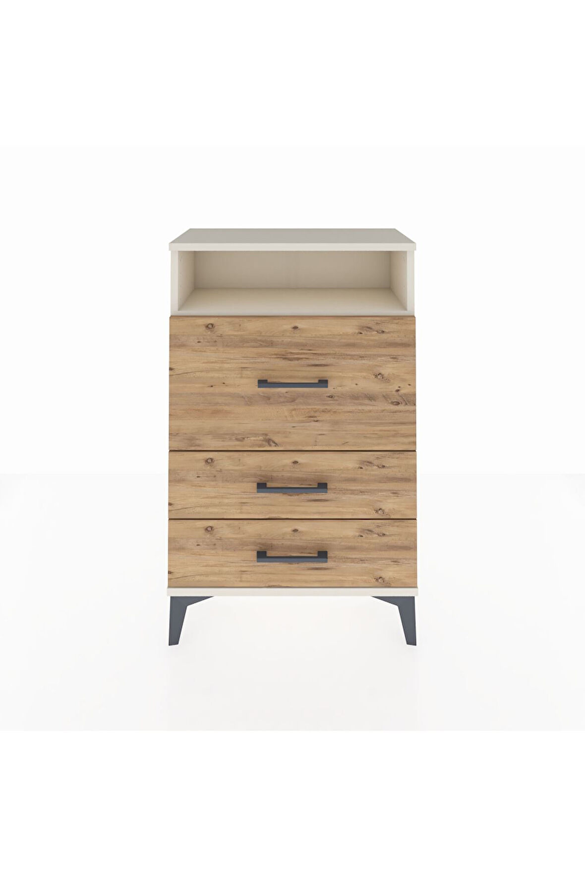 Arges Komodin Tek Raflı 3 Çekmeceli 60x30x96 Aytaşı-Çam