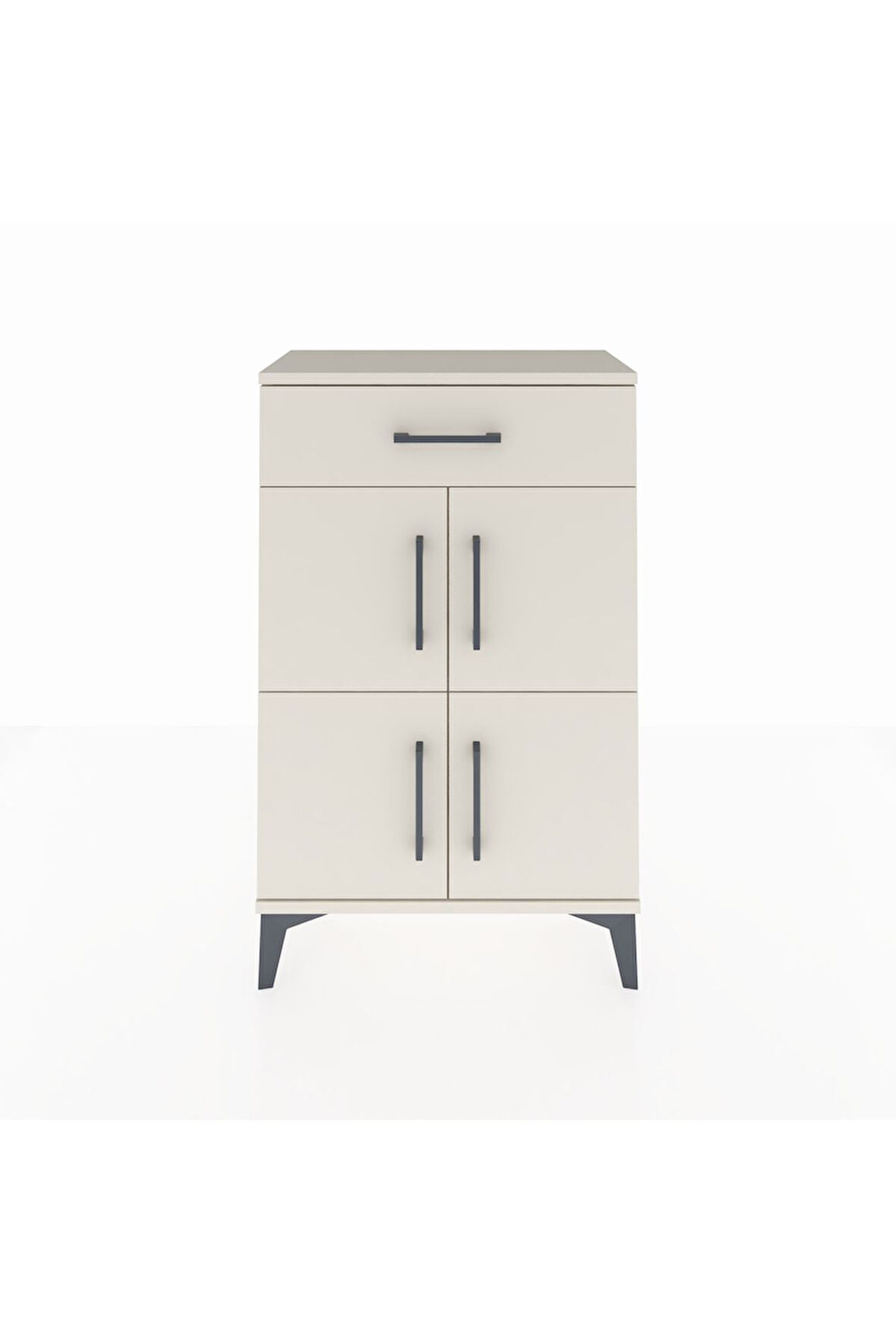 Arges Komodin Tek Raflı Tek Çekmeceli 4 Kapaklı 60x30x96 Aytaşı-Aytaşı