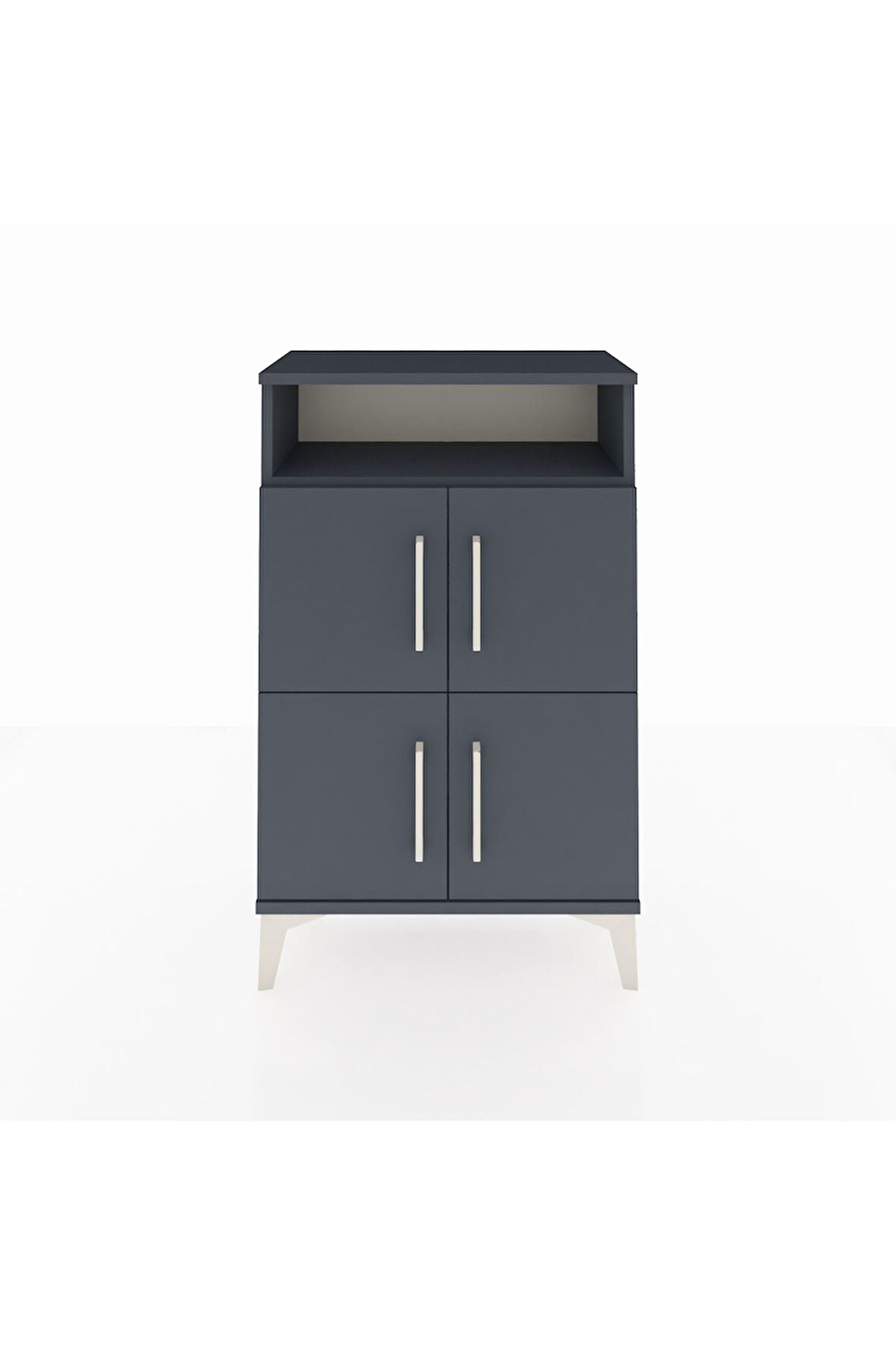 Arges Komodin Tek Raflı 4 Kapaklı 60x30x96 Antrasit-Antrasit