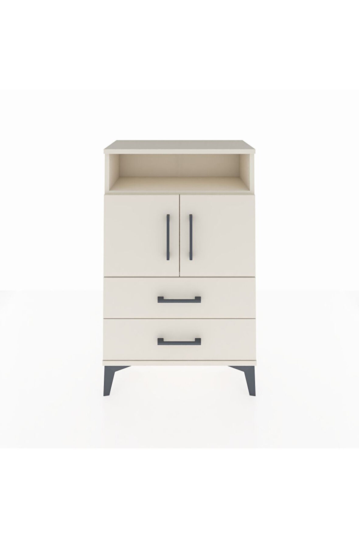 Arges Komodin 2 Raflı 2 Çekmeceli 2 Kapaklı 60x30x96 Aytaşı-Aytaşı