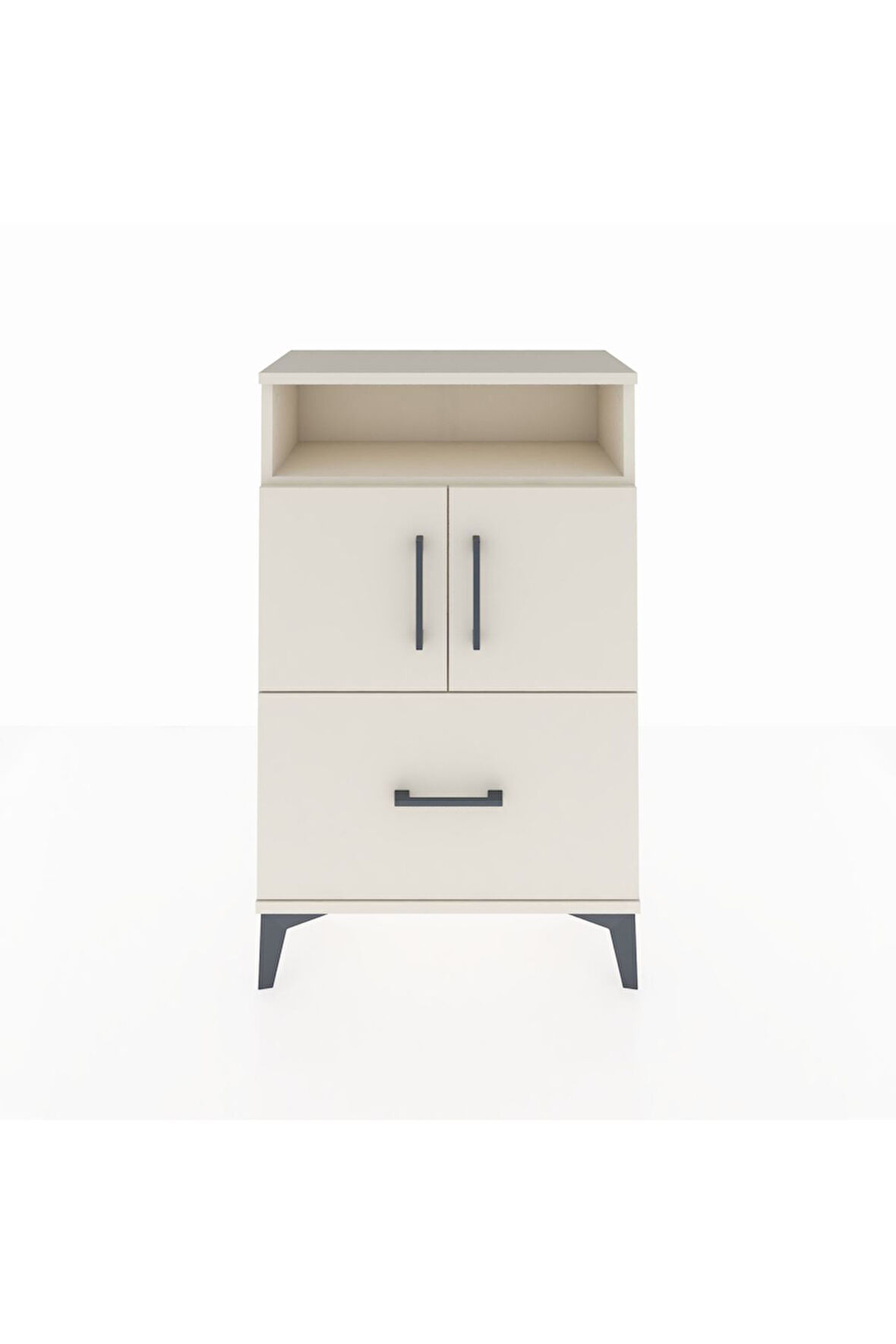 Arges Komodin 2 Raflı Tek Çekmeceli 2 Kapaklı 60x30x96 Aytaşı-Aytaşı