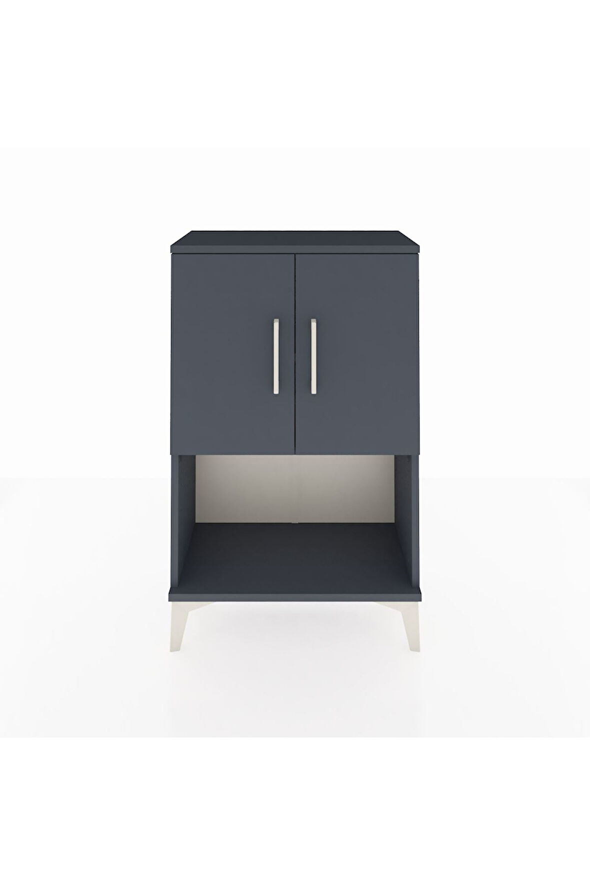 Arges Komodin 2 Raflı 2 Kapaklı 60x30x96 Antrasit-Antrasit