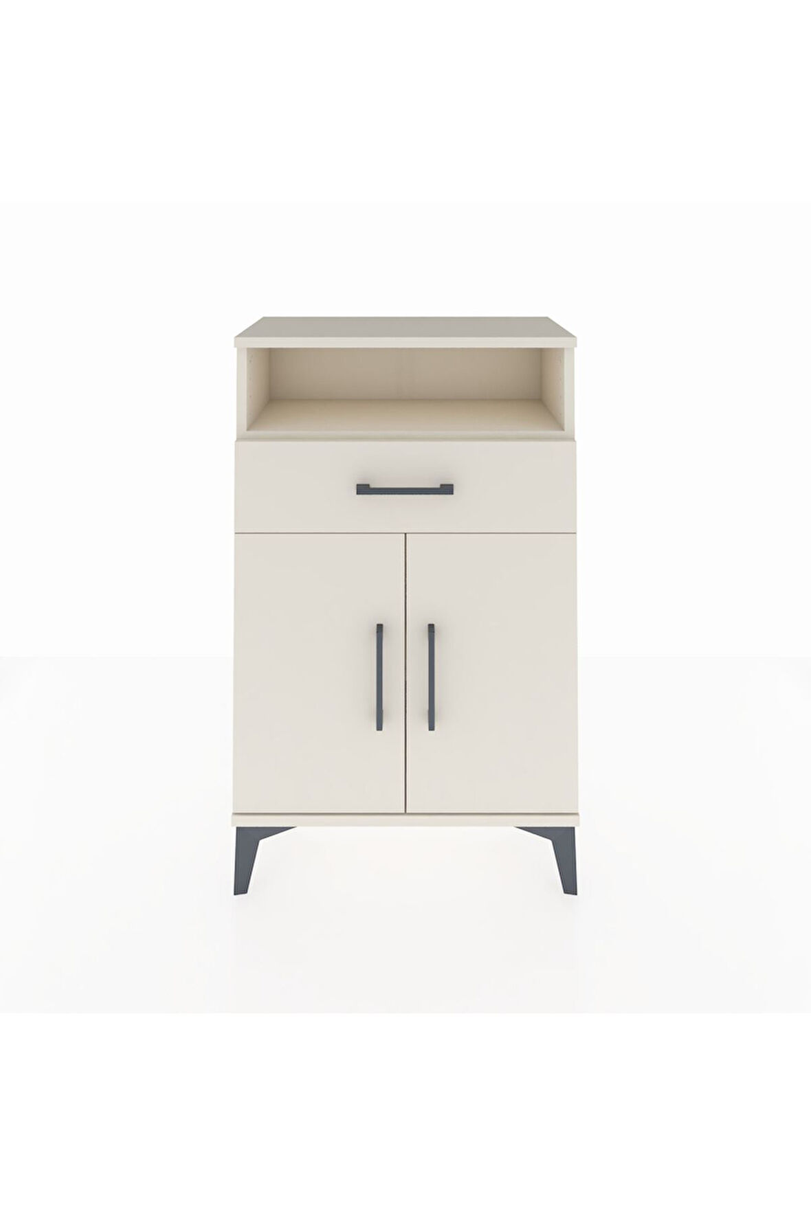 Arges Komodin 2 Raflı Tek Çekmeceli 2 Kapaklı 60x30x96 Aytaşı-Aytaşı