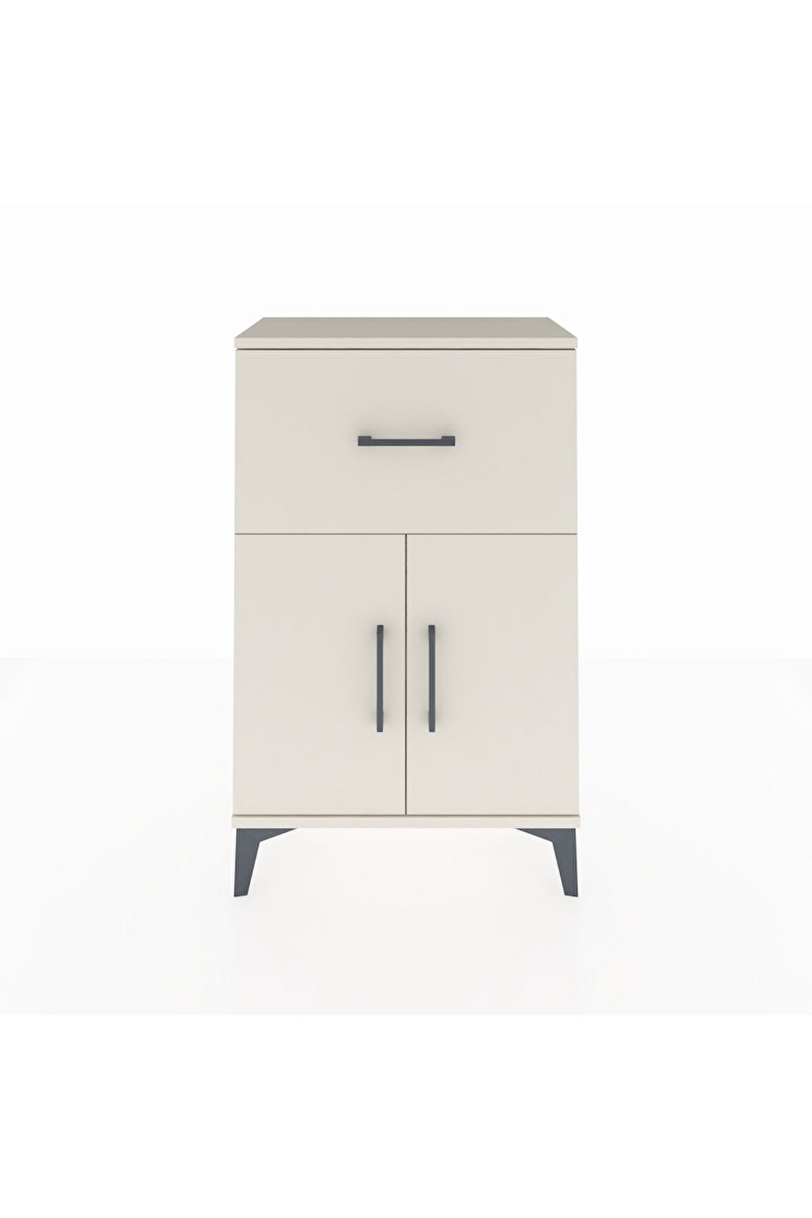 Arges Komodin Tek Raflı Tek Çekmeceli 2 Kapaklı 60x30x96 Aytaşı-Aytaşı