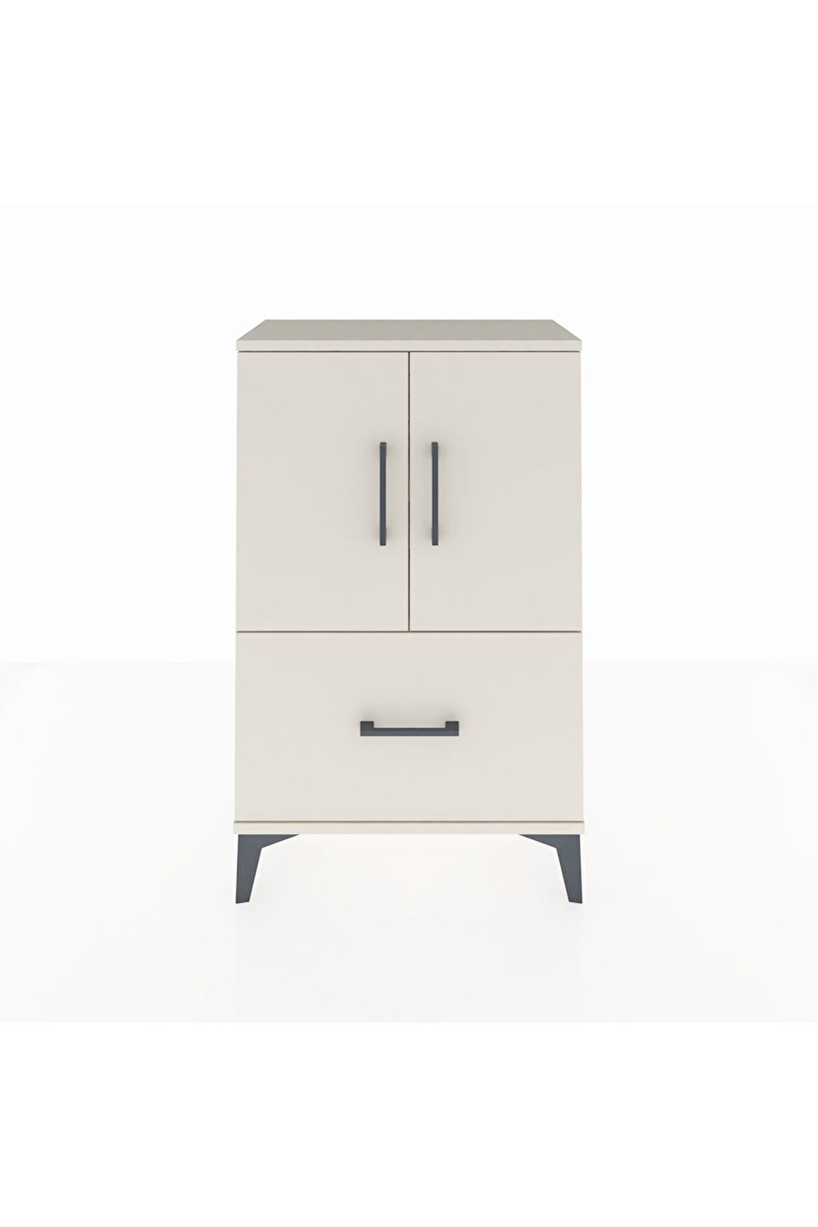 Arges Komodin 2 Raflı Tek Çekmeceli 2 Kapaklı 60x30x96 Aytaşı-Aytaşı