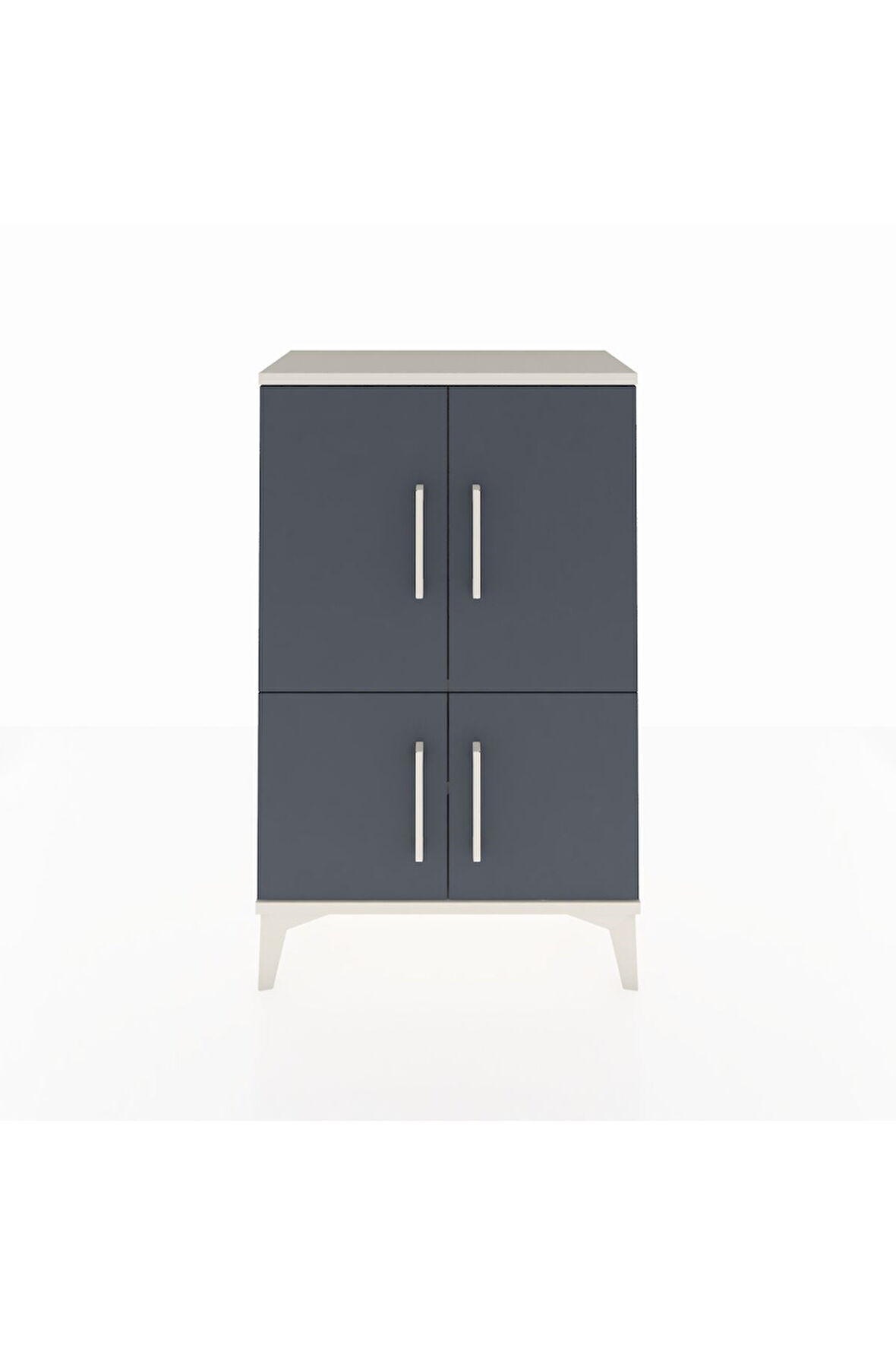 Arges Komodin 2 Raflı 4 Kapaklı 60x30x96 Aytaşı-Antrasit