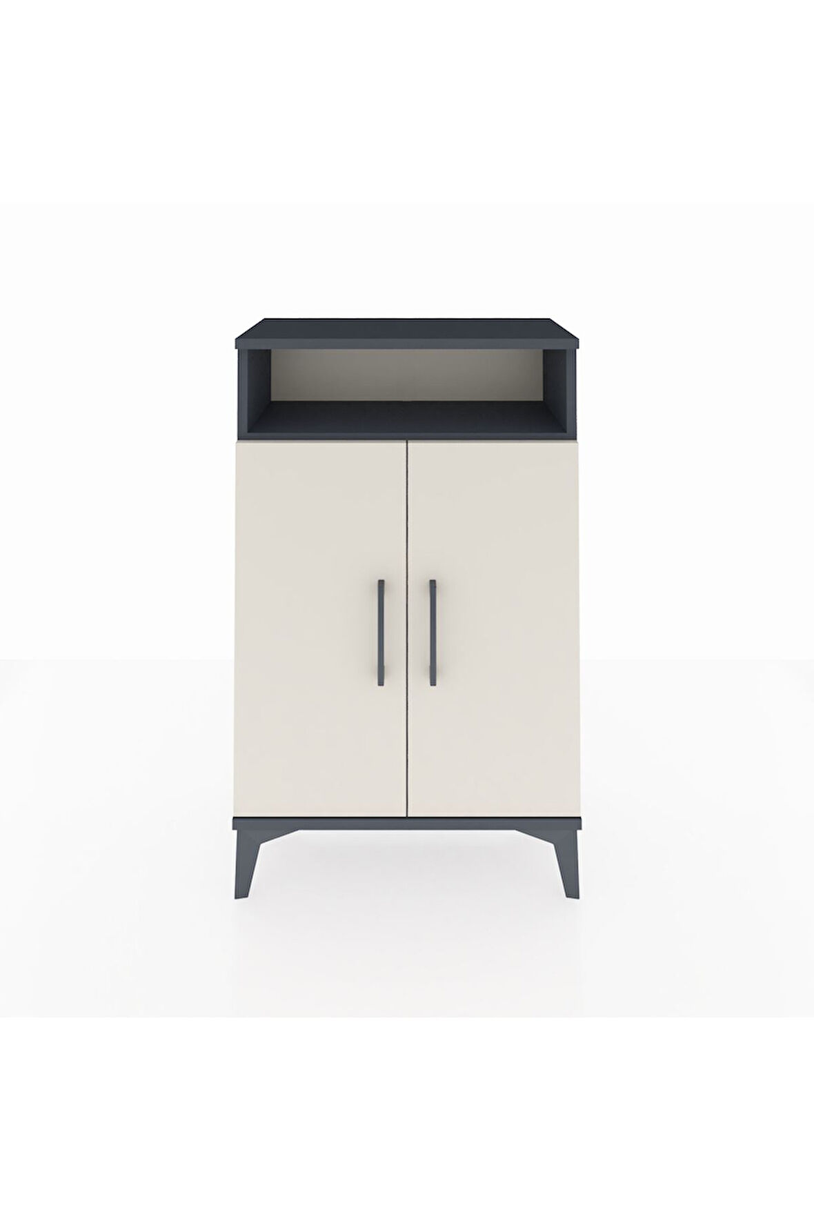 Arges Komodin 3 Raflı 2 Kapaklı 60x30x96 Antrasit-Aytaşı