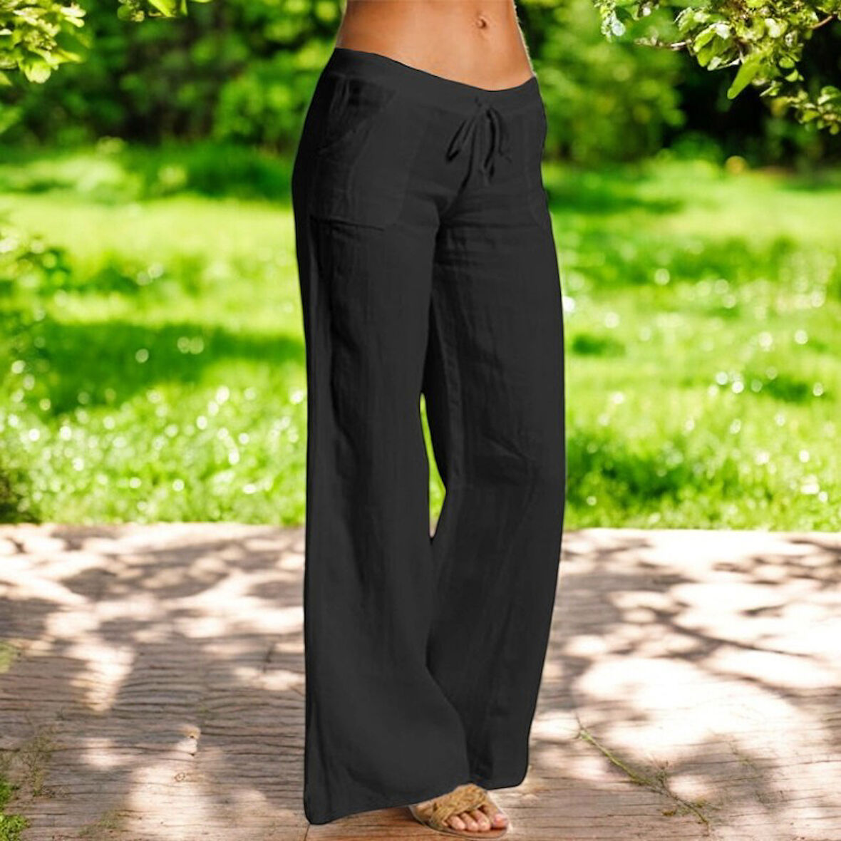 Rahat Kesim Kadın Keten Pantolon