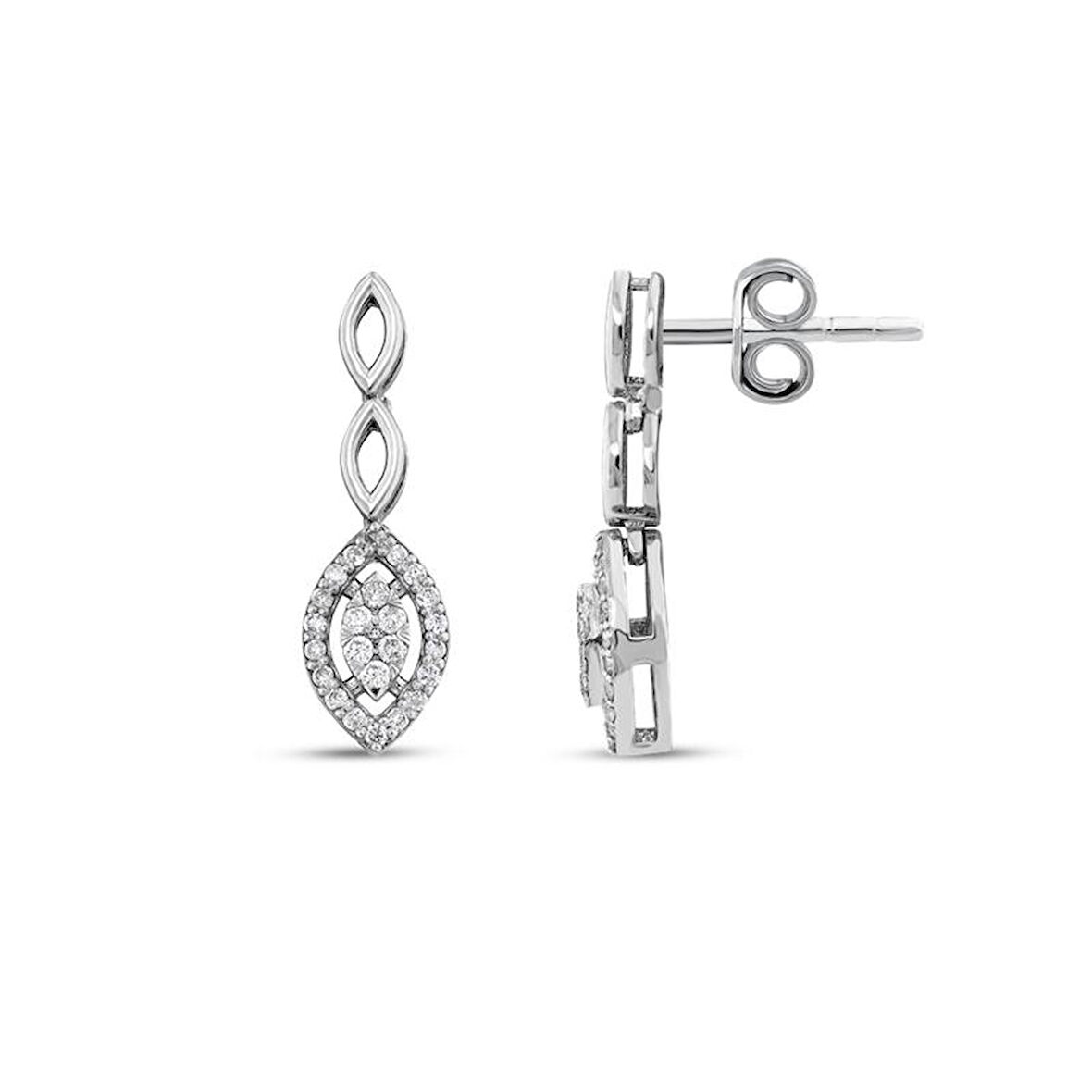 0.23 Karat Pırlanta Fantezi Küpe