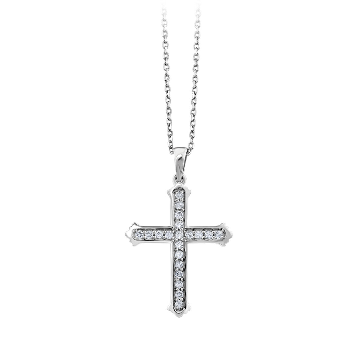 0.20 Karat Pırlantalı Haç Kolye