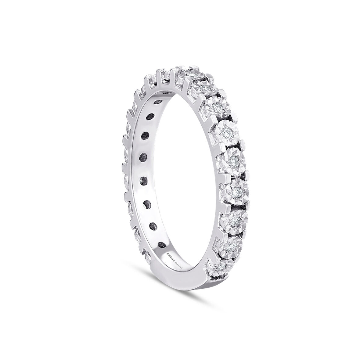 0.25 Karat Pırlanta Yarım Tur Yüzük