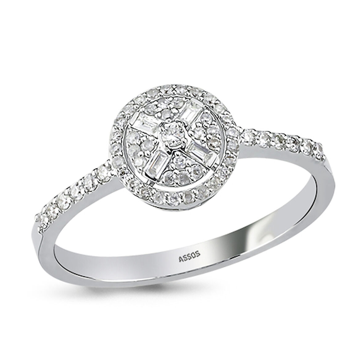 0.25 Karat Baget Taşlı Pırlanta Yüzük