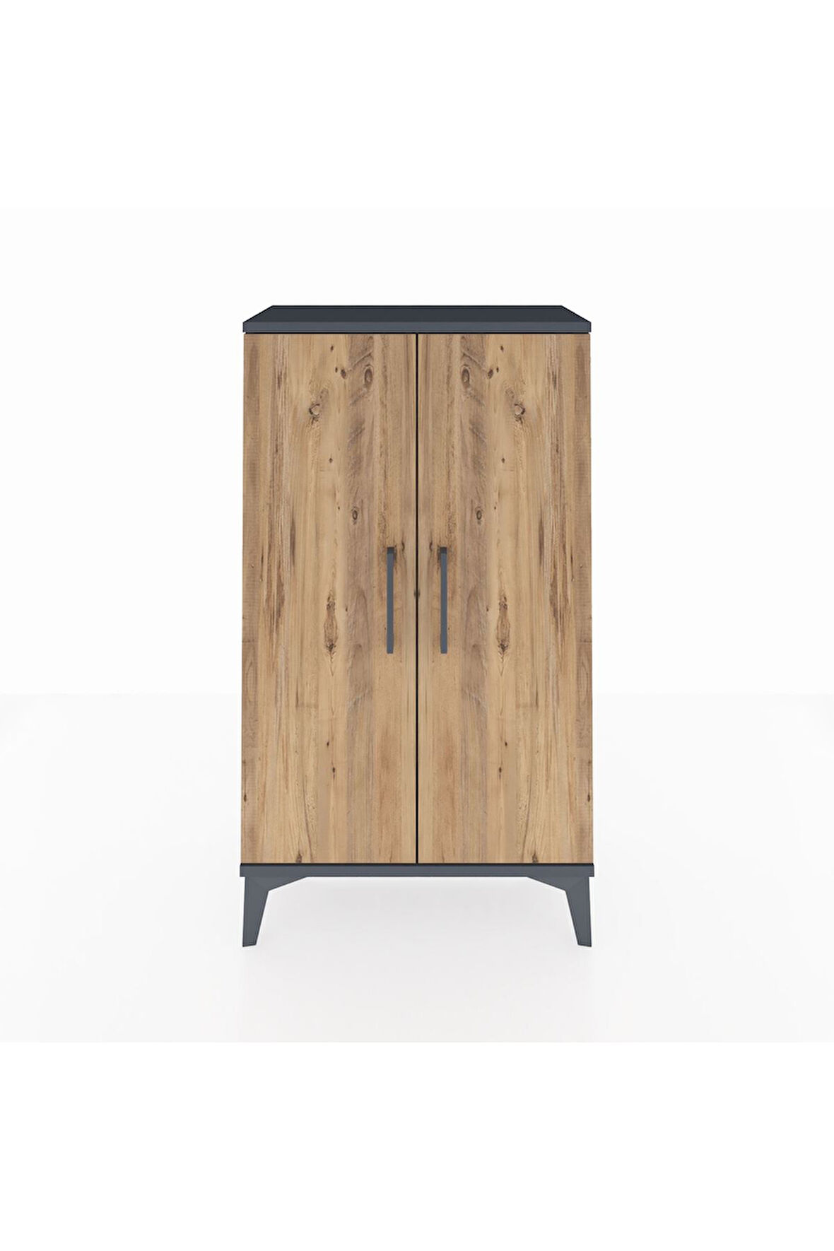 Arges Komodin 2 Kapaklı 60x30x106 Antrasit-Çam