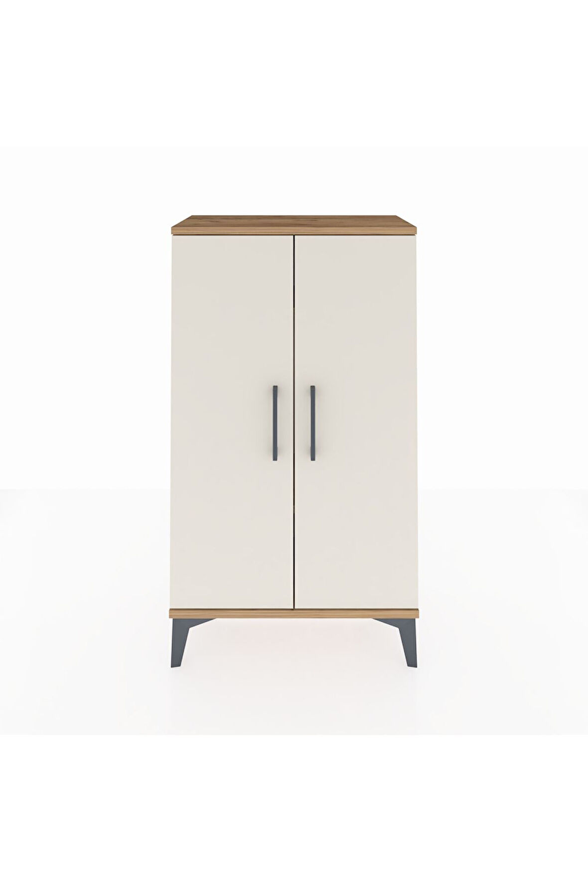 Arges Komodin 2 Raflı 2 Kapaklı 60x30x106 Çam-Aytaşı