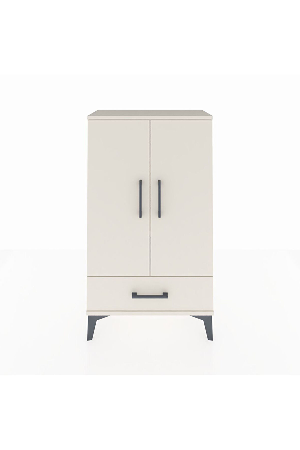 Arges Komodin 3 Raflı Tek Çekmeceli 2 Kapaklı 60x30x106 Aytaşı-Aytaşı