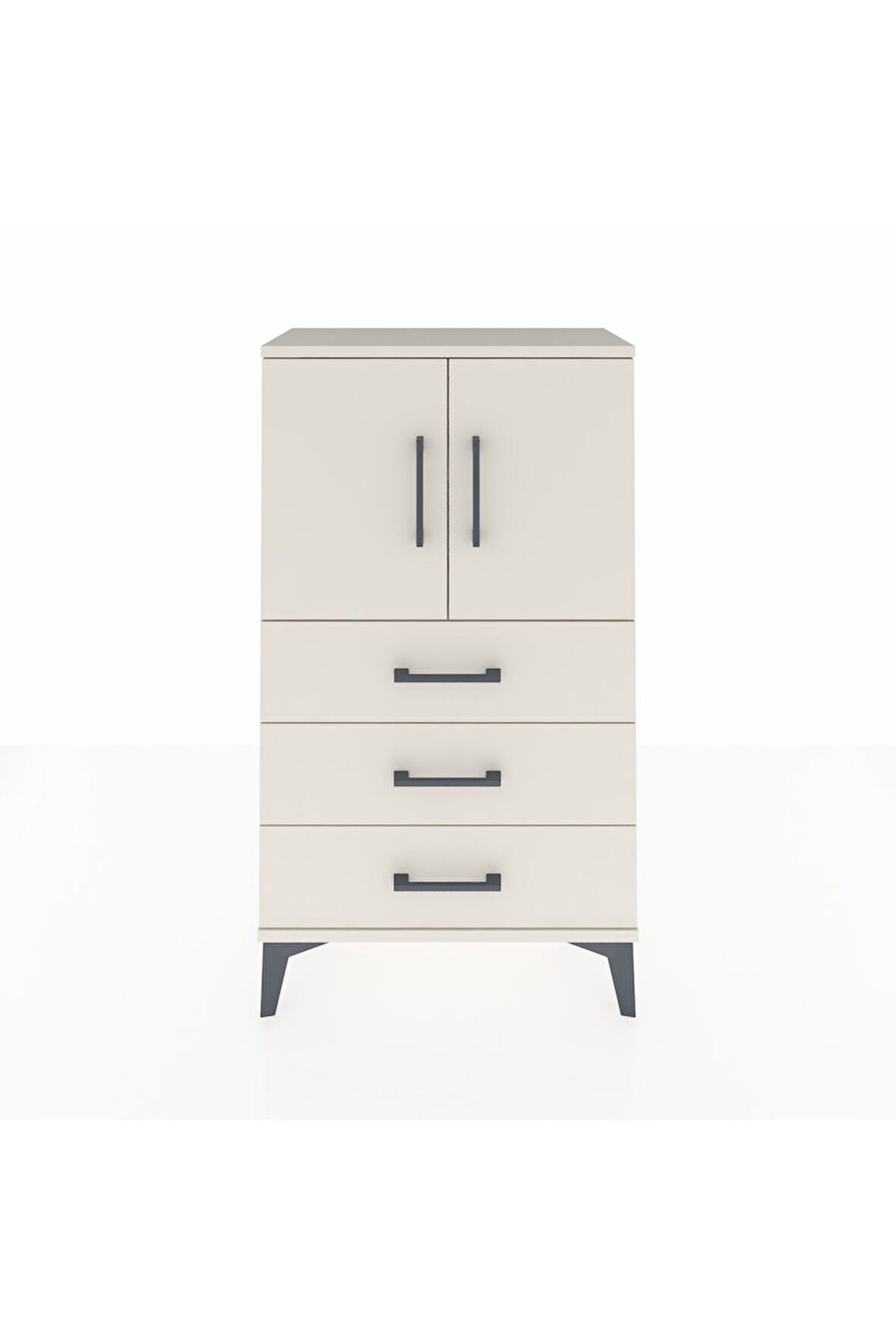 Arges Komodin 2 Raflı 3 Çekmeceli 2 Kapaklı 60x30x106 Aytaşı-Aytaşı