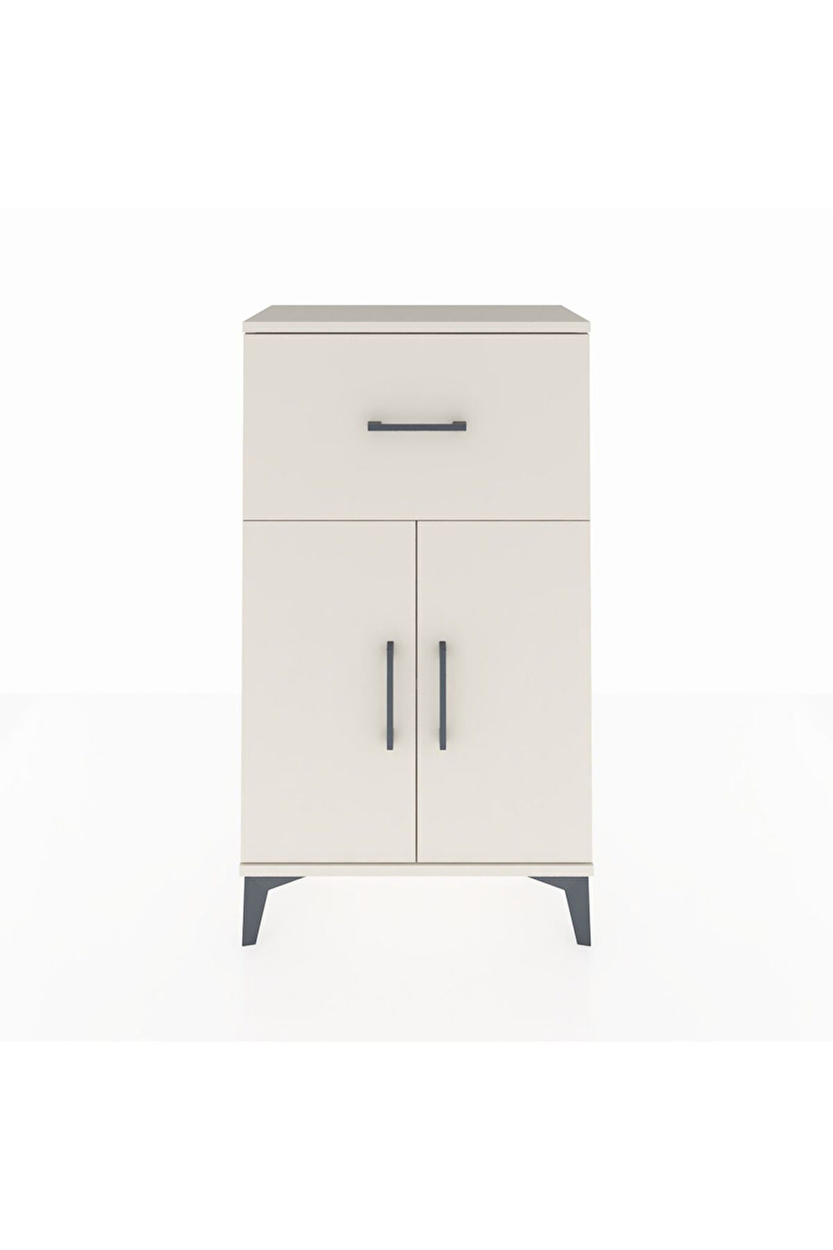 Arges Komodin Tek Raflı Tek Çekmeceli 2 Kapaklı 60x30x106 Aytaşı-Aytaşı