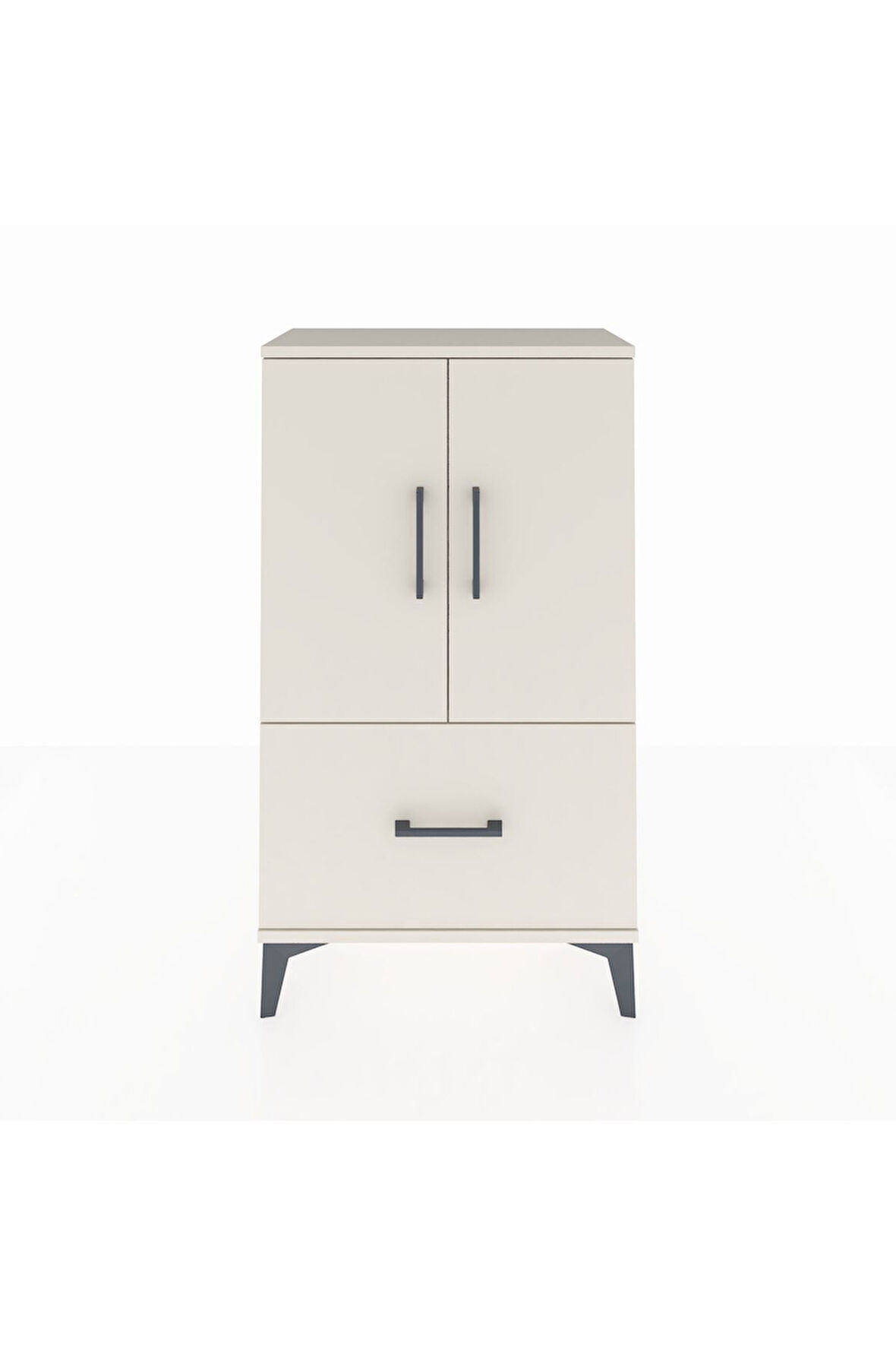 Arges Komodin 2 Raflı Tek Çekmeceli 2 Kapaklı 60x30x106 Aytaşı-Aytaşı