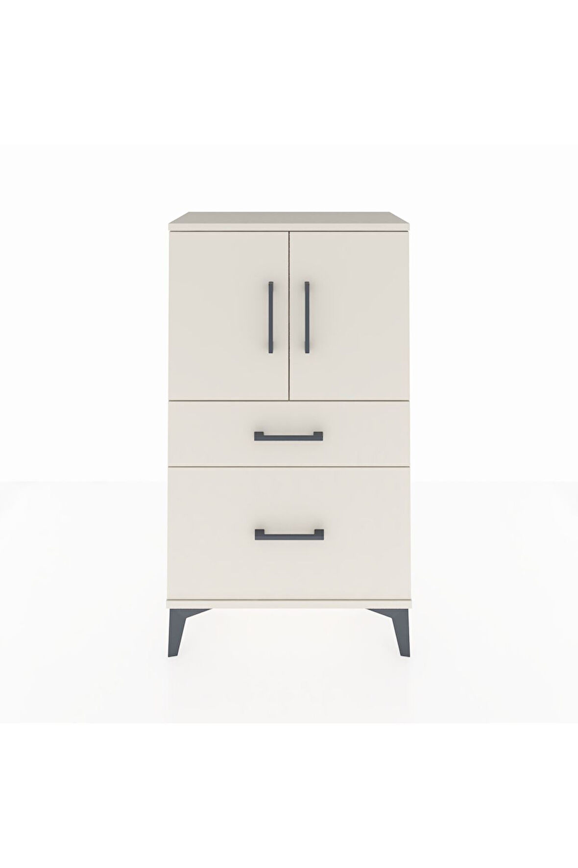 Arges Komodin 2 Raflı 2 Çekmeceli 2 Kapaklı 60x30x106 Aytaşı-Aytaşı