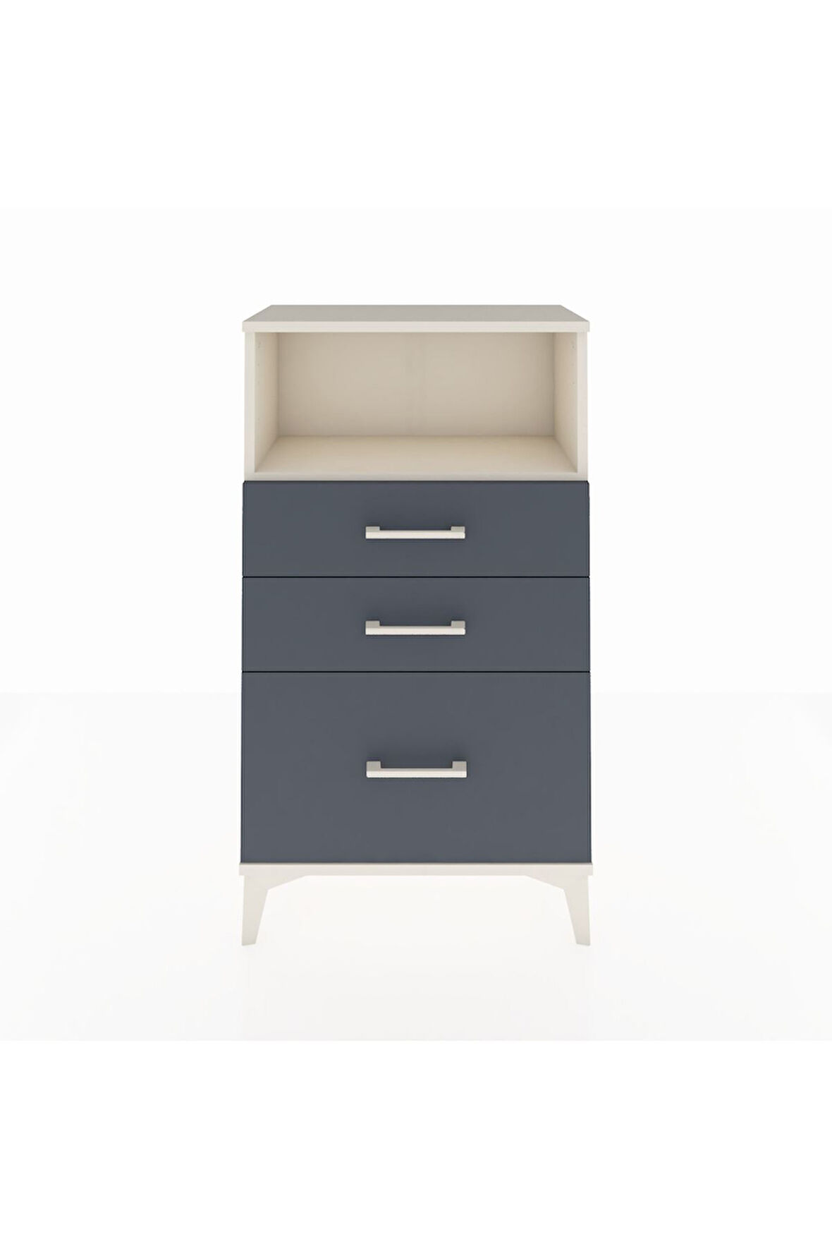 Arges Komodin Tek Raflı 3 Çekmeceli 60x30x106 Aytaşı-Antrasit