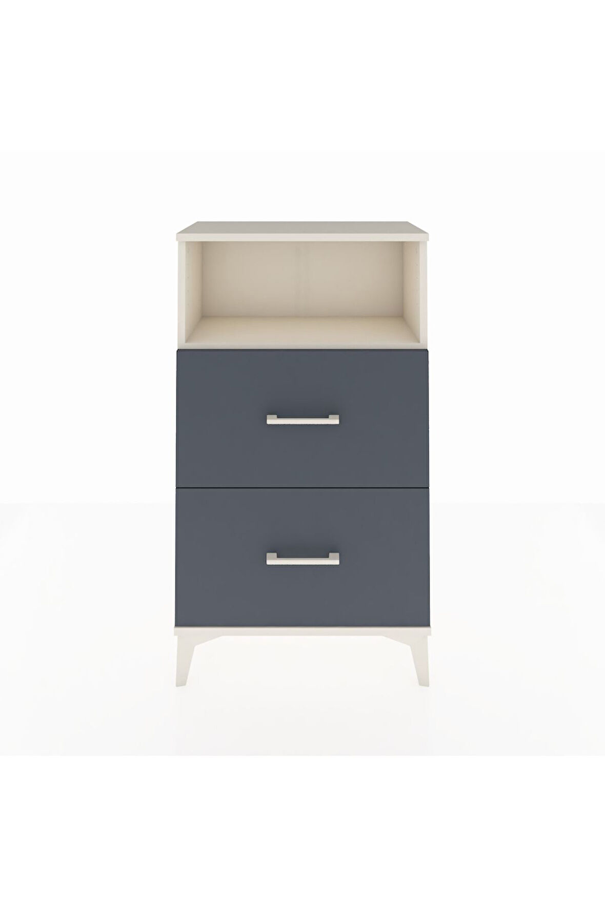 Arges Komodin Tek Raflı 2 Çekmeceli 60x30x106 Aytaşı-Antrasit