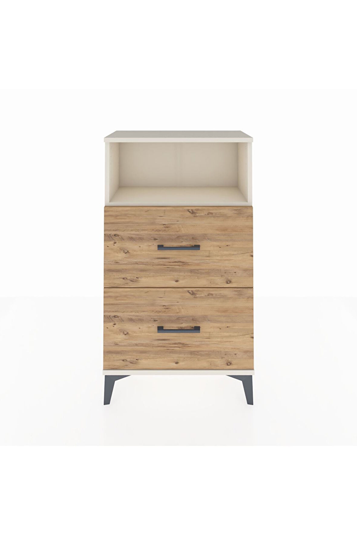 Arges Komodin Tek Raflı 2 Çekmeceli 60x30x106 Aytaşı-Çam