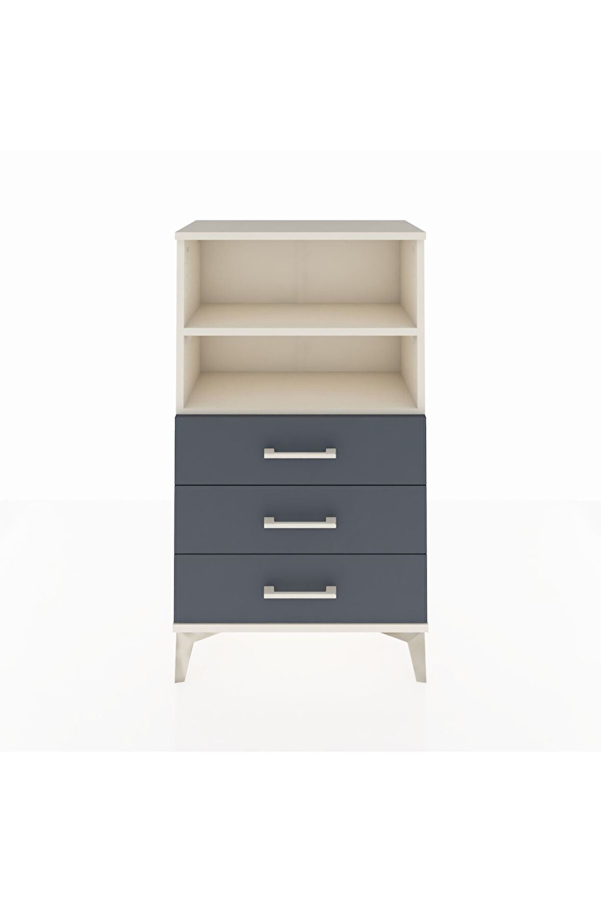 Arges Komodin 2 Raflı 3 Çekmeceli 60x30x106 Aytaşı-Antrasit