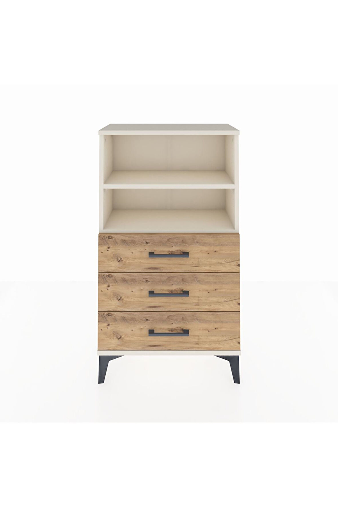 Arges Komodin 2 Raflı 3 Çekmeceli 60x30x106 Aytaşı-Çam