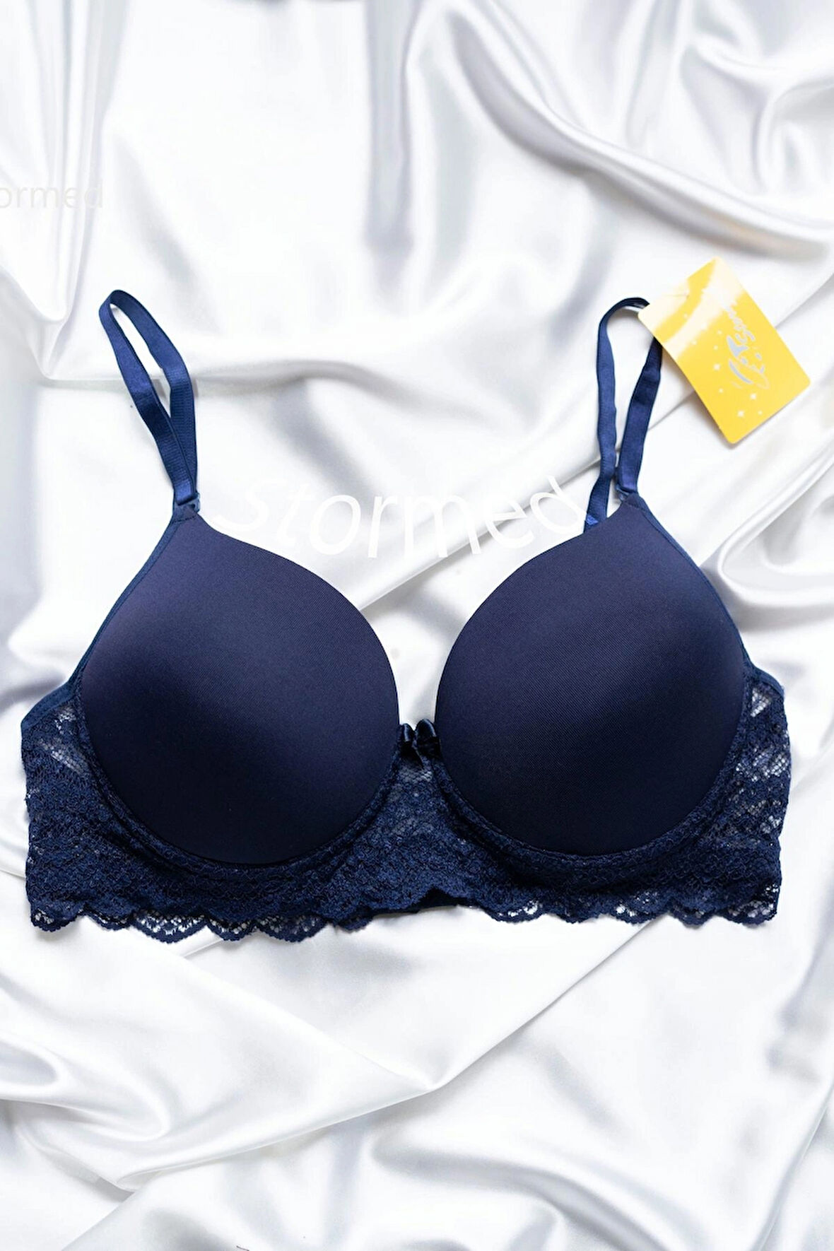 STORMED İç Giyim Kadın Destekli Push Up Lacivert Sütyen Tek 160