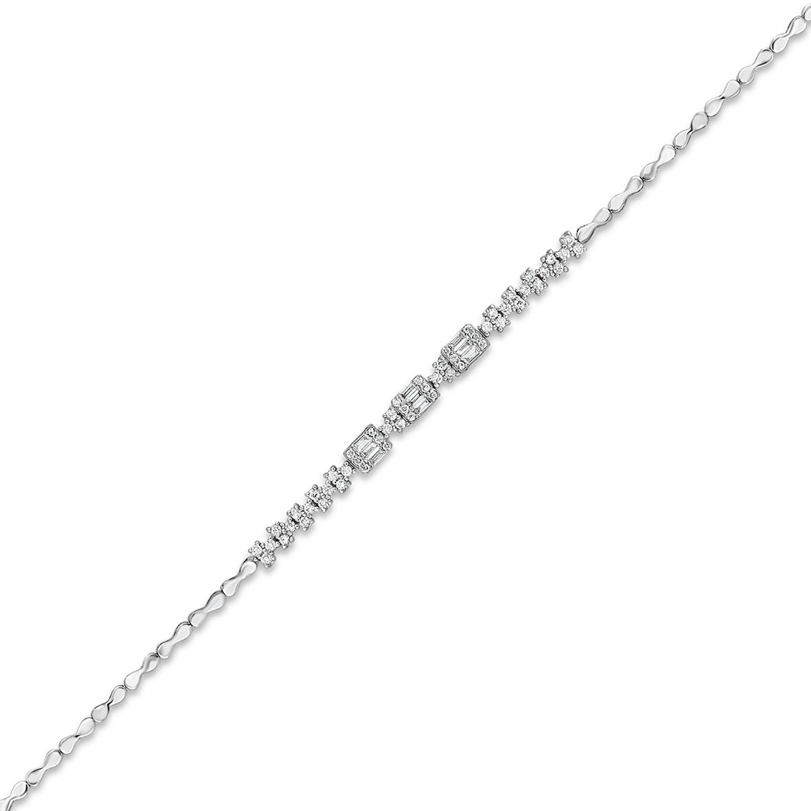 Baget Taşlı Pırlanta Bileklik