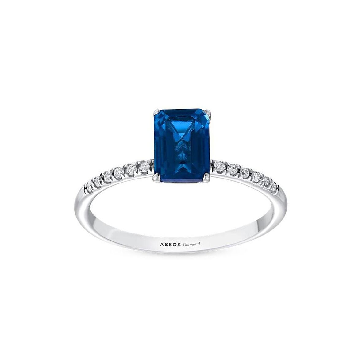 Topaz Taşlı Pırlanta Fantezi Yüzük