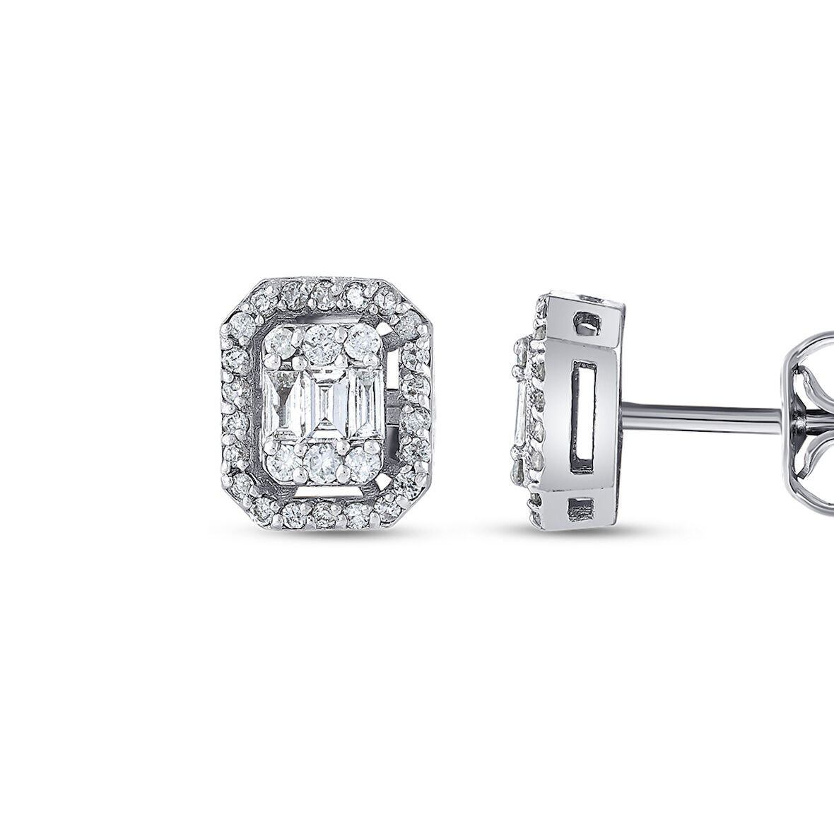 Baget Pırlanta Küpe