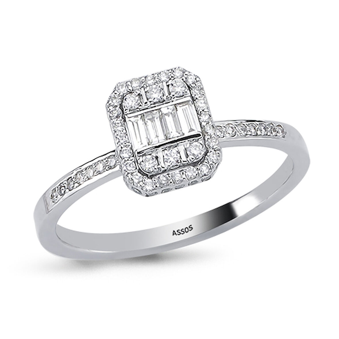 0.38 Karat Baget Pırlanta Yüzük