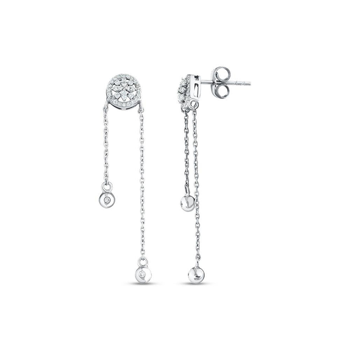 0.27 Karat Pırlanta Fantezi Küpe