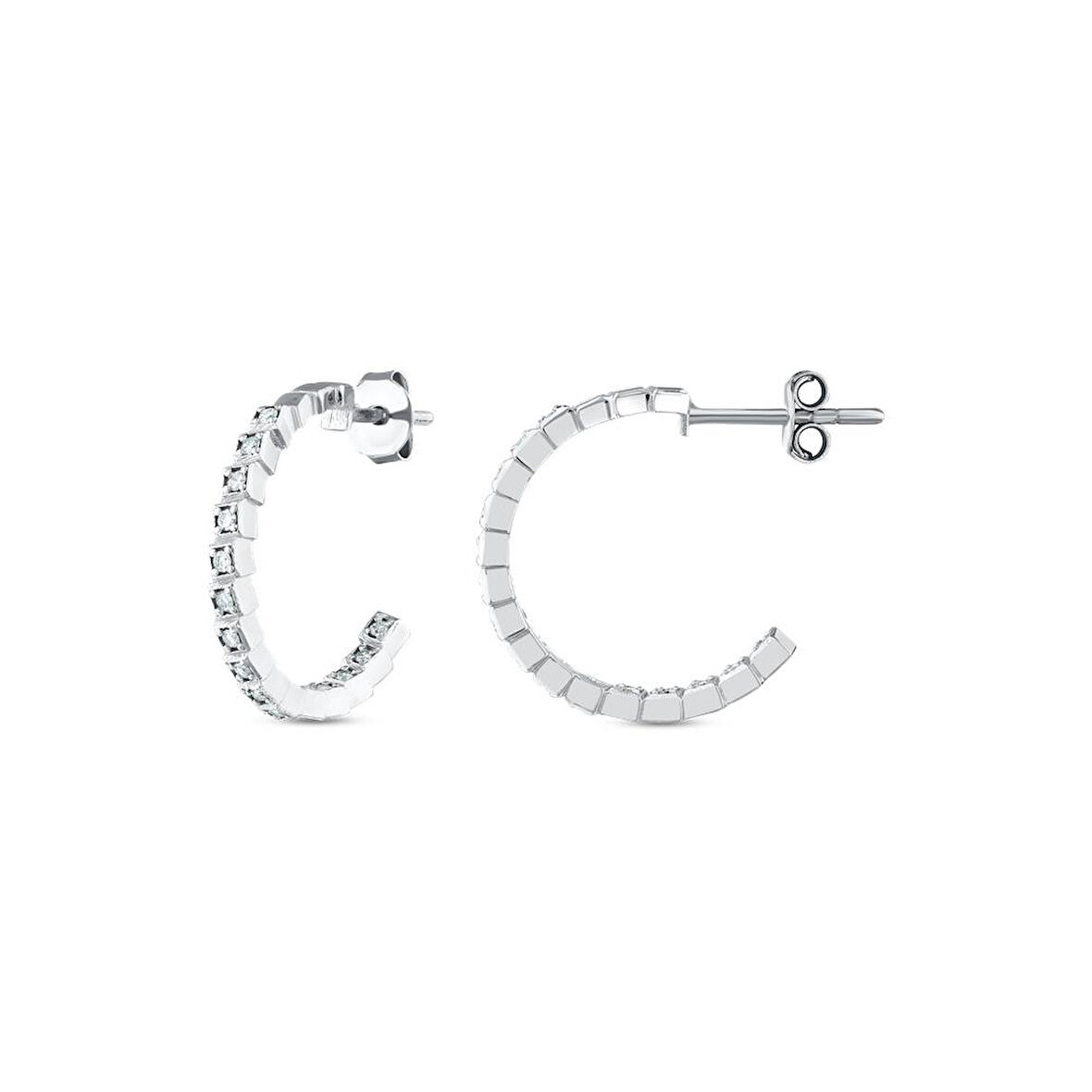 0.26 Karat Pırlanta Halka Küpe