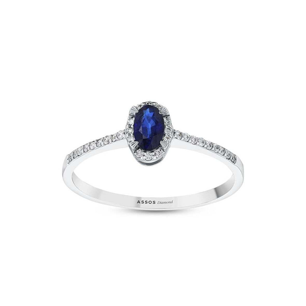 0.10 Karat Safir Taşlı Pırlanta Yüzük