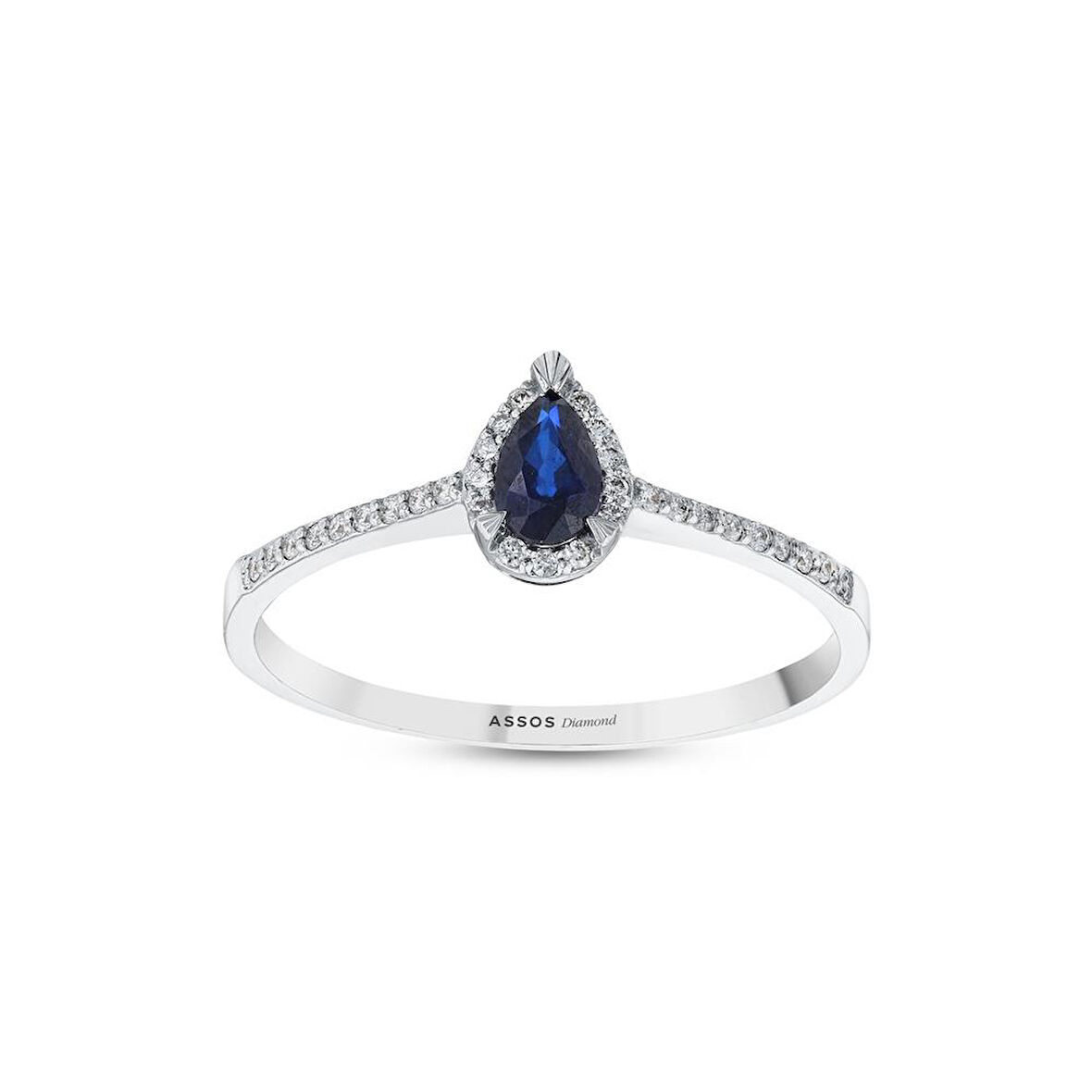 0.11 Karat Safir Taşlı Pırlanta Yüzük