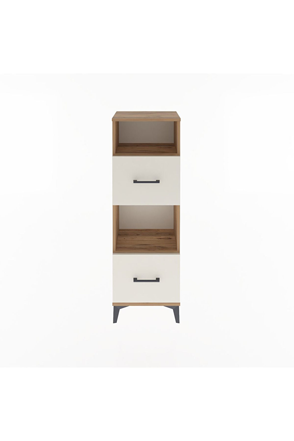 Arges Dolap 2 Raflı 2 Çekmeceli 44x30x134 Çam-Aytaşı