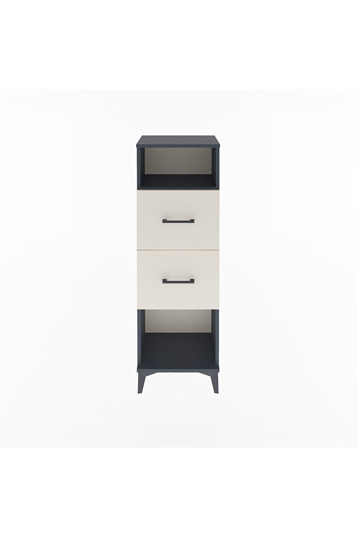 Arges Dolap Tek Raflı 2 Çekmeceli 44x30x134 Antrasit-Aytaşı