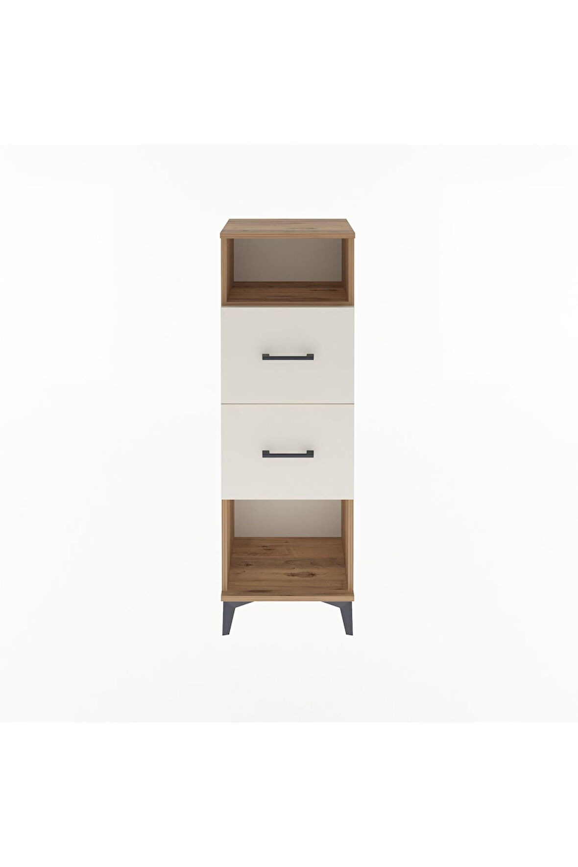 Arges Dolap Tek Raflı 2 Çekmeceli 44x30x134 Çam-Aytaşı