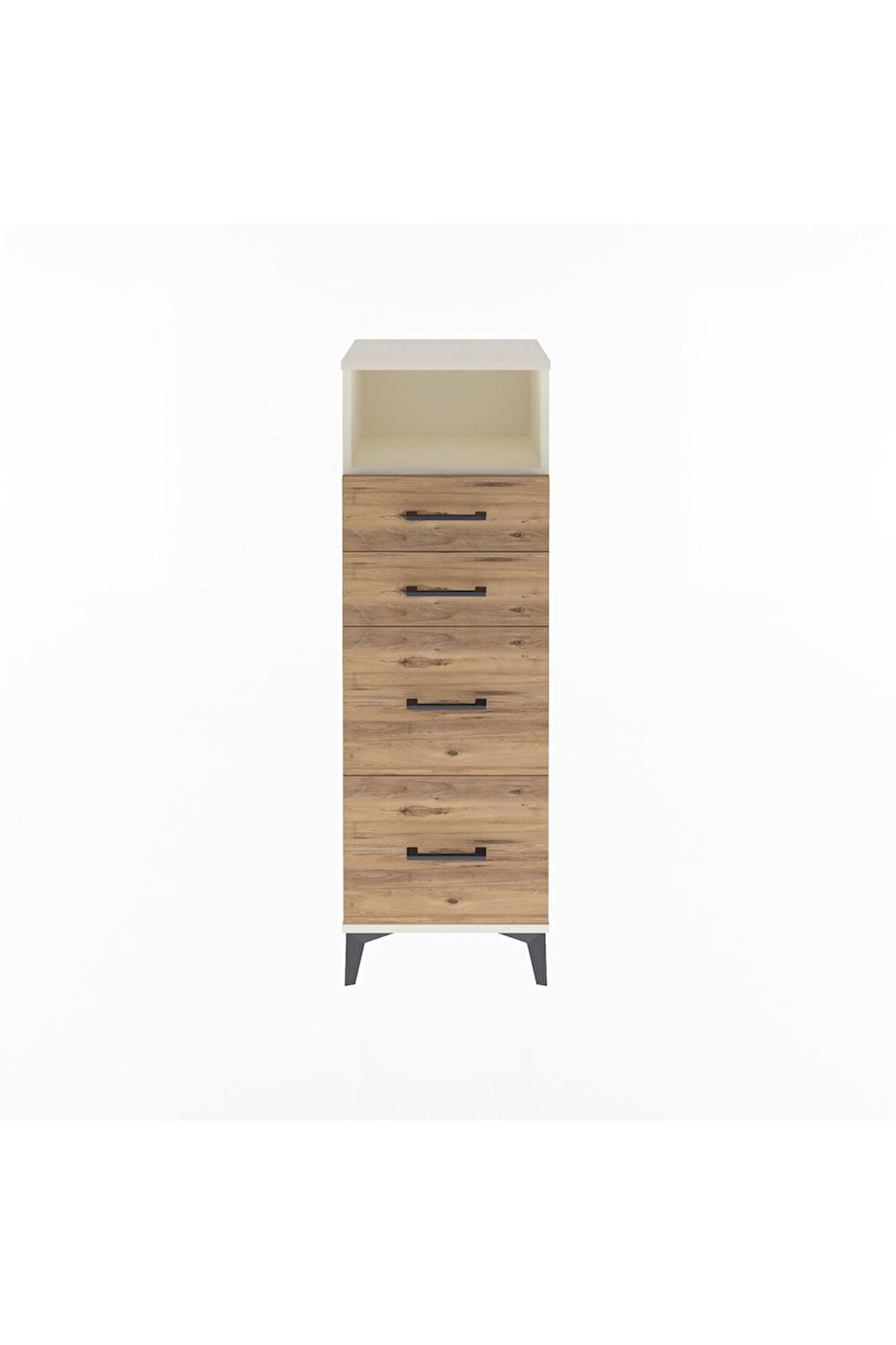 Arges Dolap Tek Raflı 4 Çekmeceli 44x30x134 Aytaşı-Çam